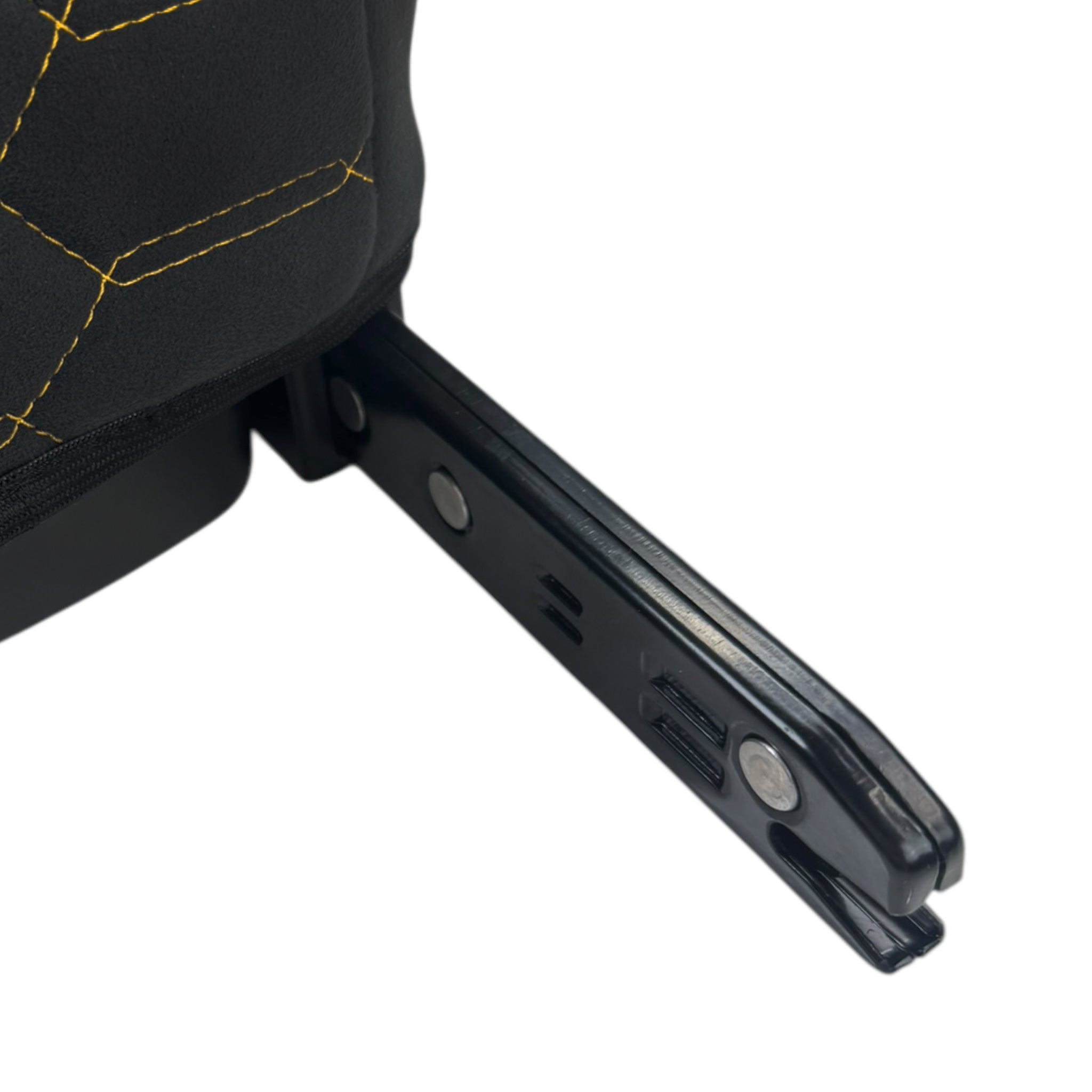 Black Alcantara Backless Car Seat for Kids with Yellow Leather | Lamborghini Urus