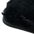 Black Sheepskin Floor Mats for Ferrari Roma (2021-2024) with Leather - AutoWin