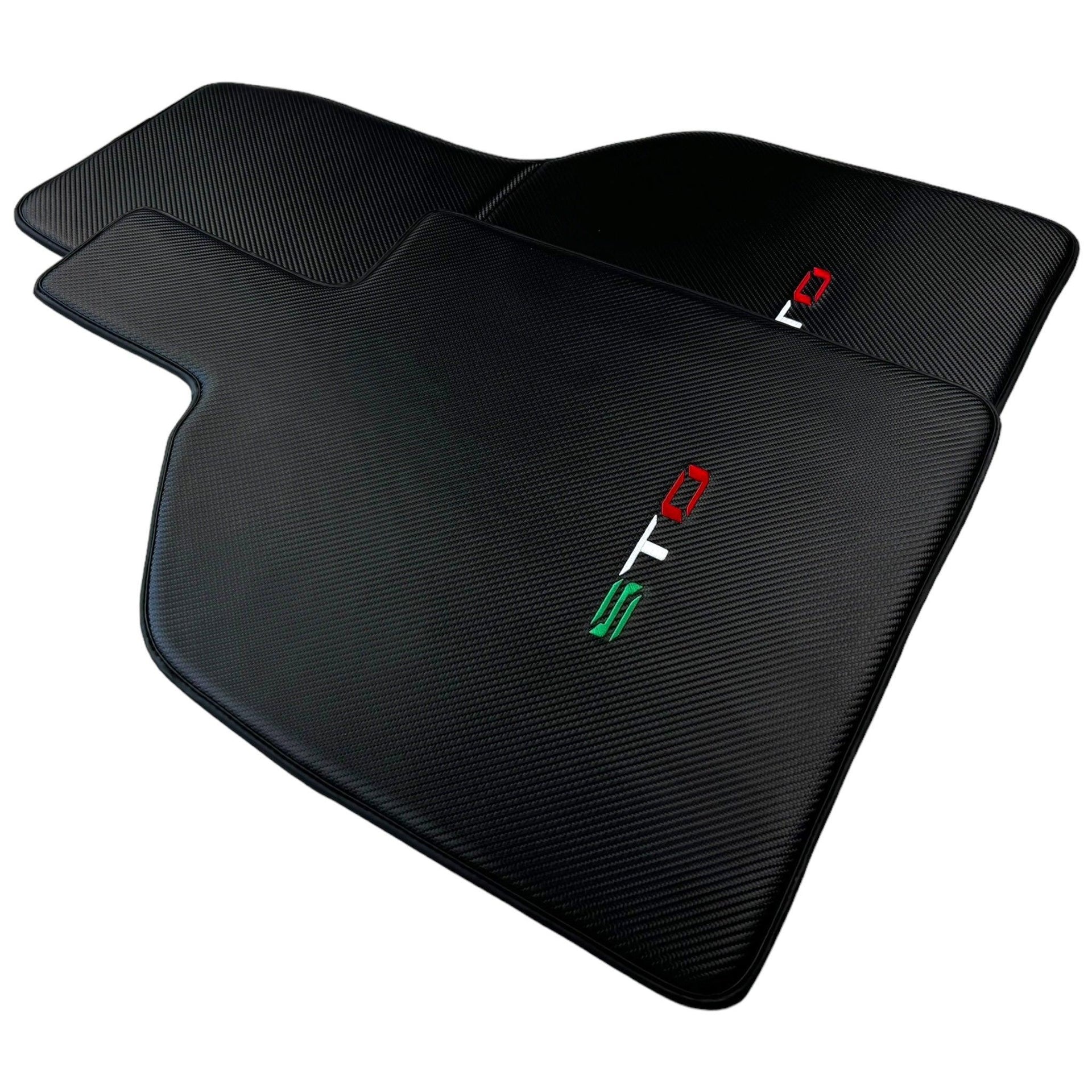 Carbon Fiber Black Floor Mats for Lamborghini Huracan STO - AutoWin