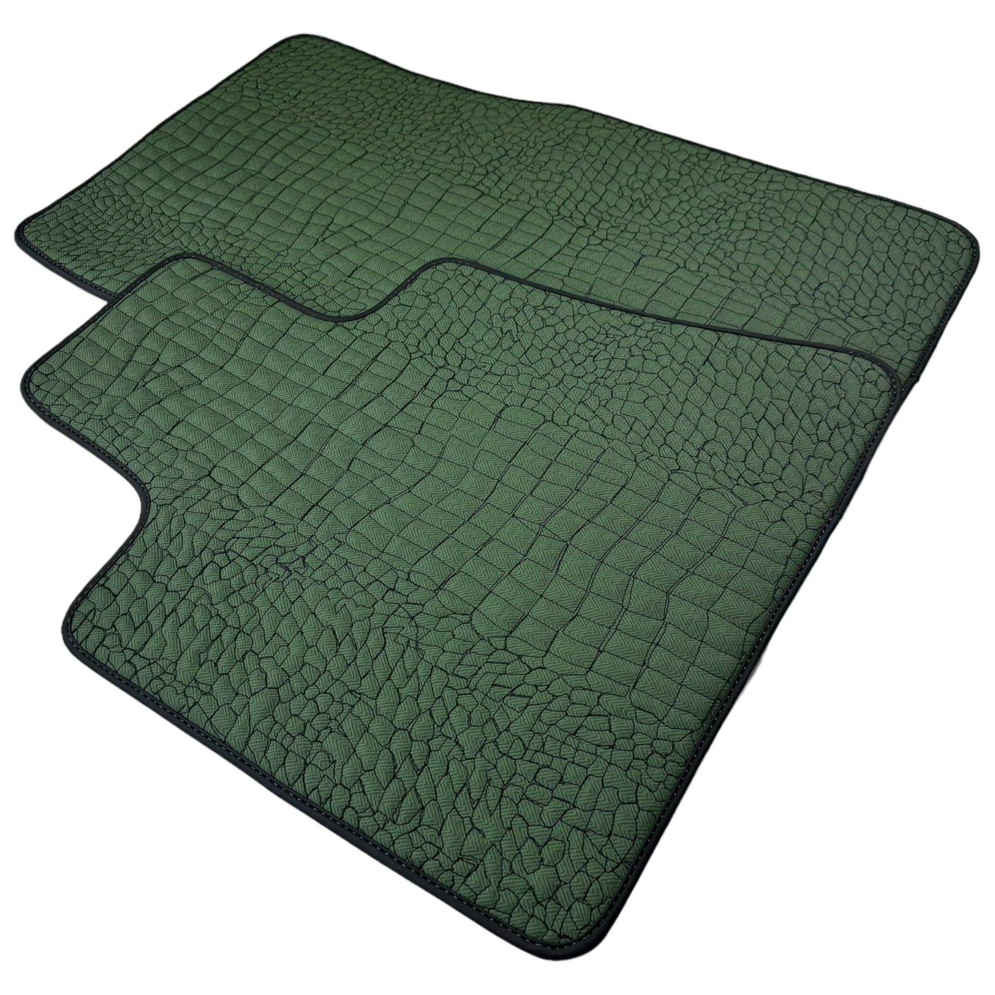 Green Leather Floor Mats for Rolls-Royce Phantom VIII (2017-2024) - AutoWin