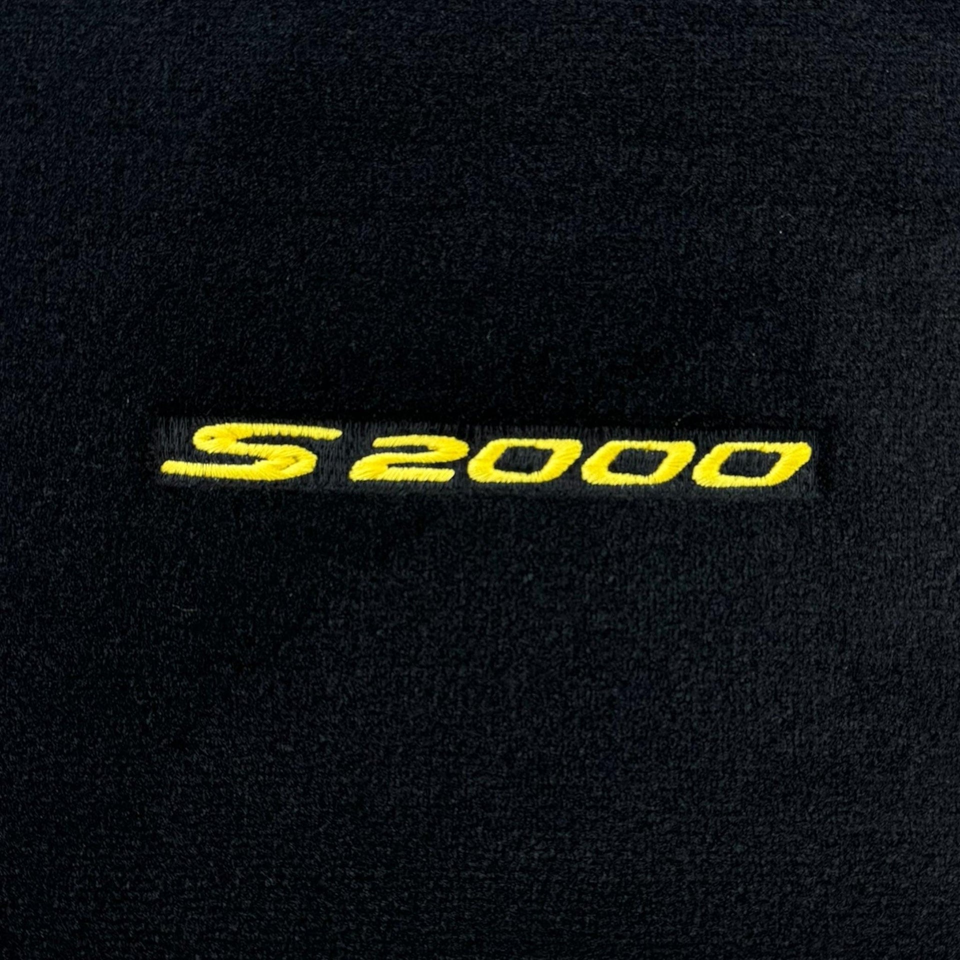 Floor Mats for Honda S2000 (1999–2004) Black Tailored with Yellow S2000 Logo - AutoWin