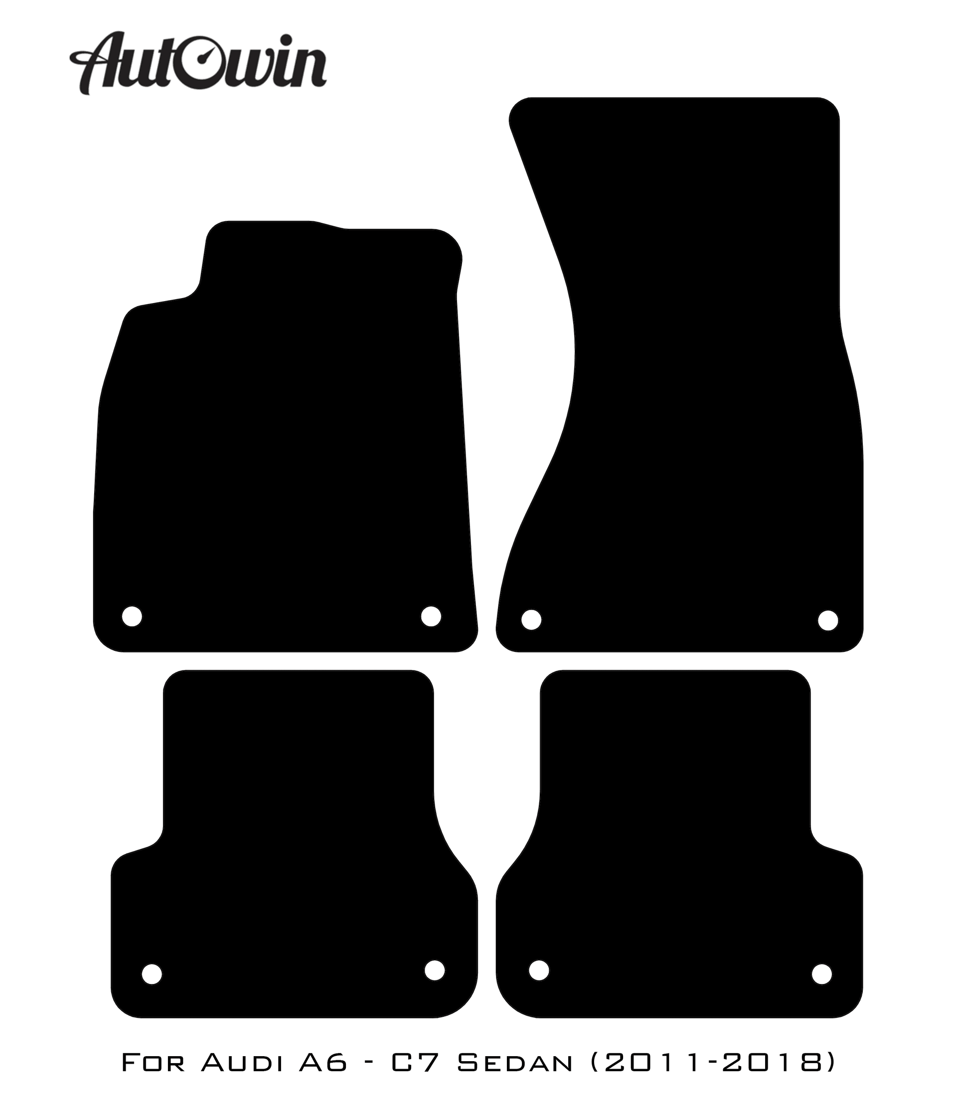 Floor Mats for Audi A6 - C7 Sedan (2011-2018) - AutoWin
