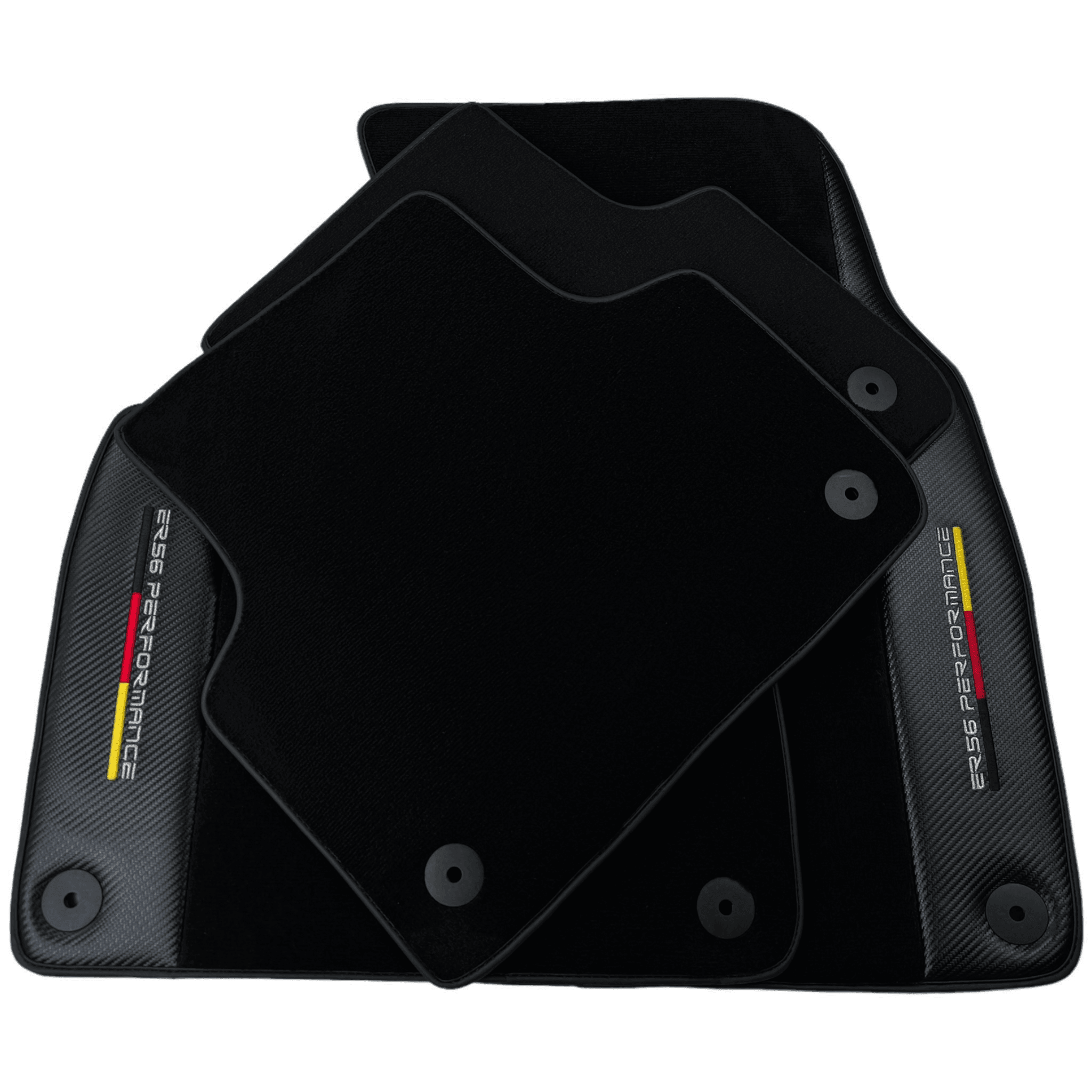 Black Floor Mats for Porsche Cayenne (2018-2023) with Carbon | ER56 Performance - AutoWin