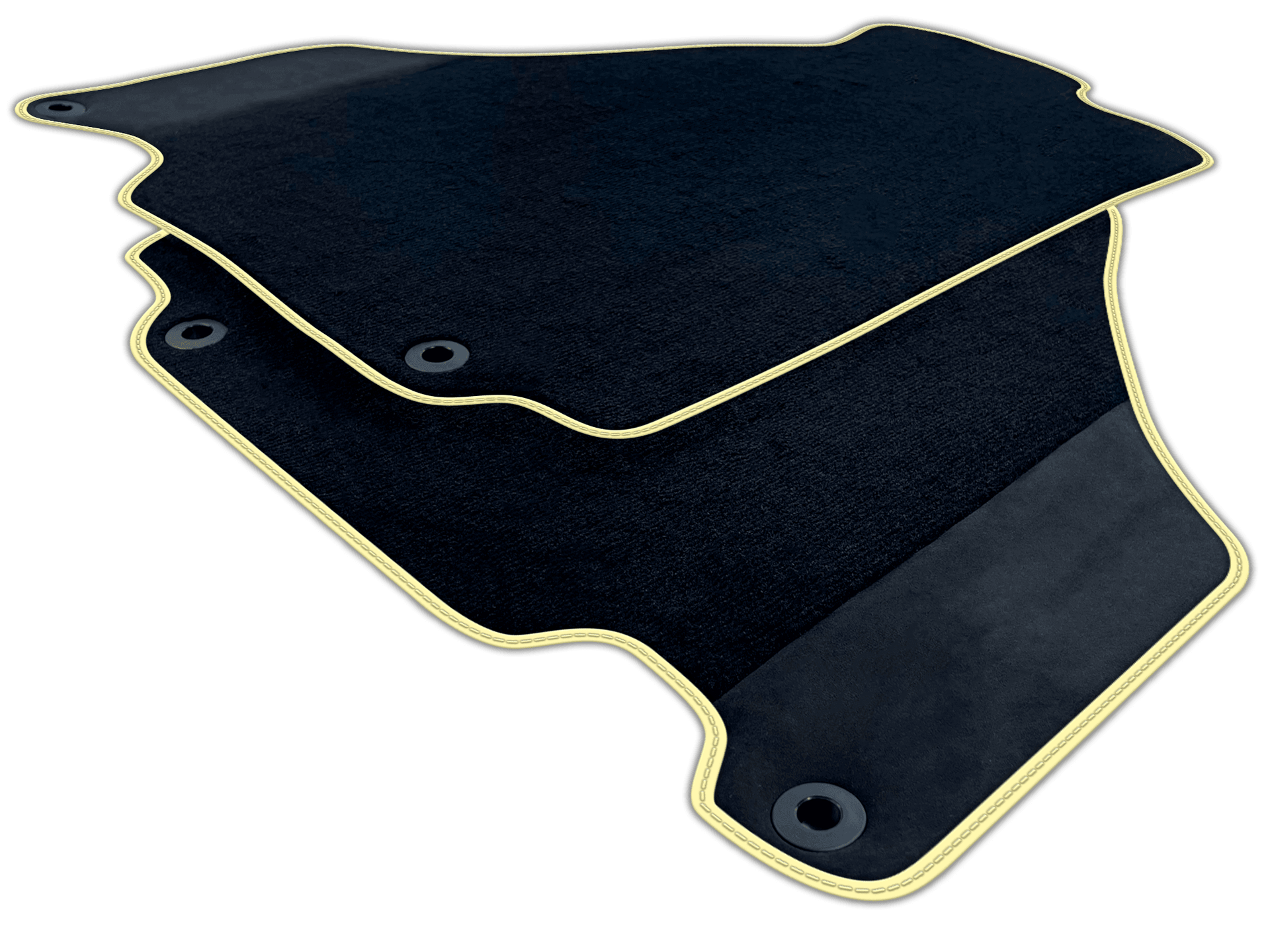 Black Floor Mats for Ferrari 360 (1999-2005) with Alcantara Leather | Various Trim Colors