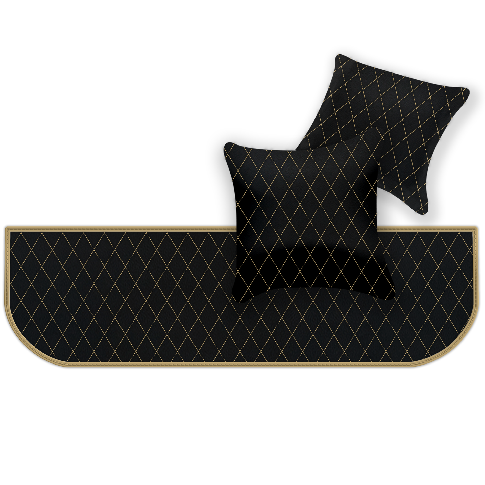 Premium Black Leather Floor Mats for Ferrari 328 GTS (1985-1989)