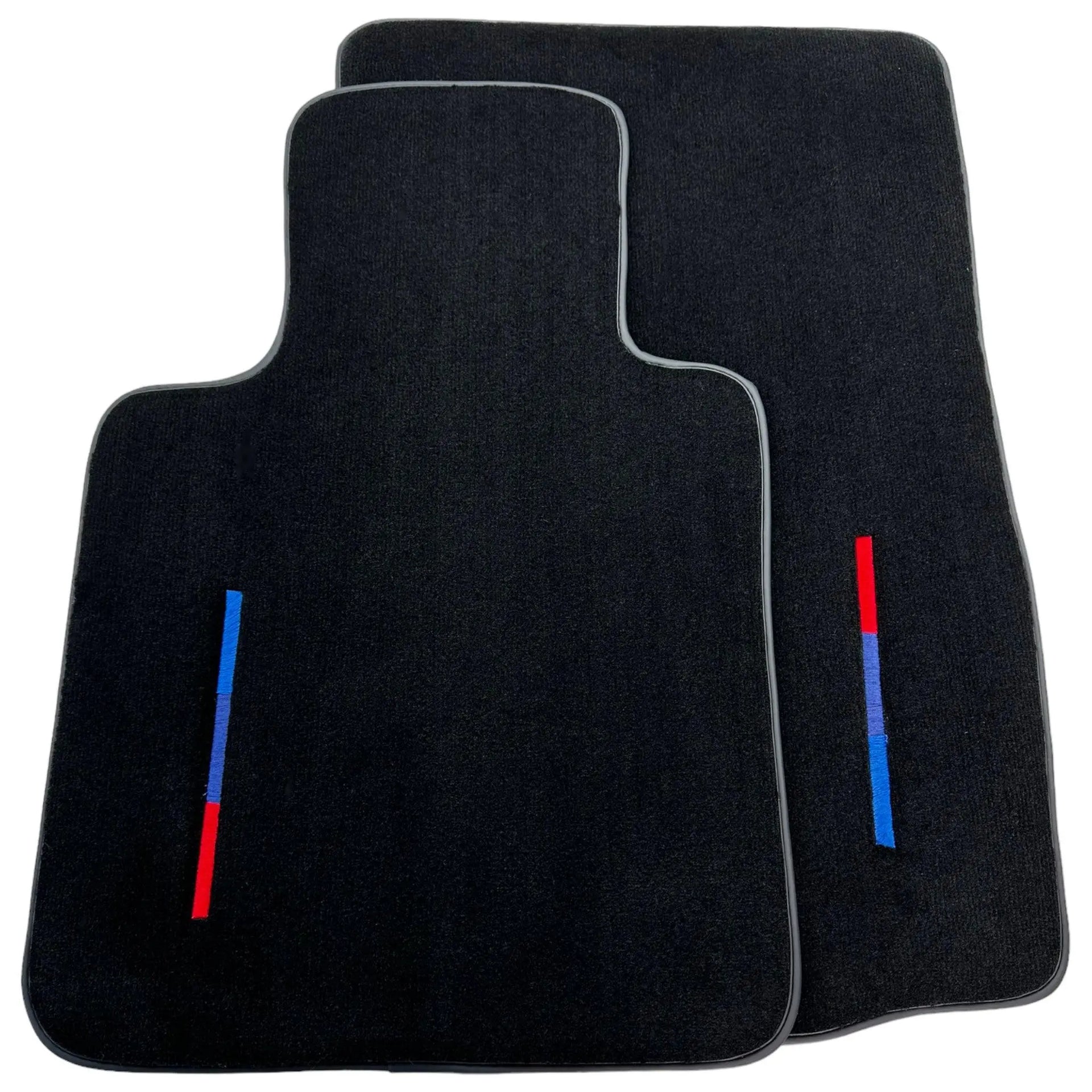 Black Floor Mats For BMW Z4 Series E89 With Color Stripes Tailored Set Perfect Fit - AutoWin