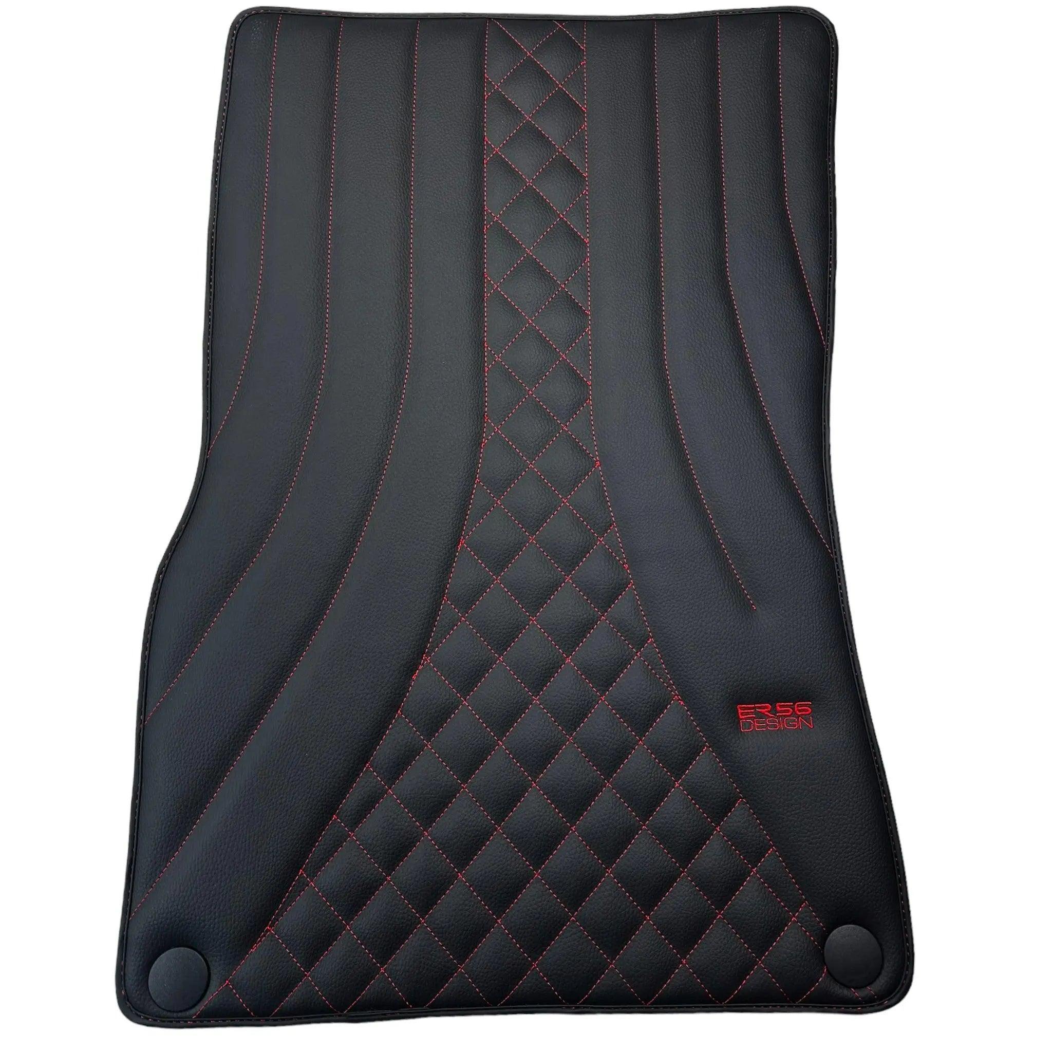 Black Leather Floor Mats For Mercedes Benz B-Class T245 (2005-2011) | ER56 Design - AutoWin