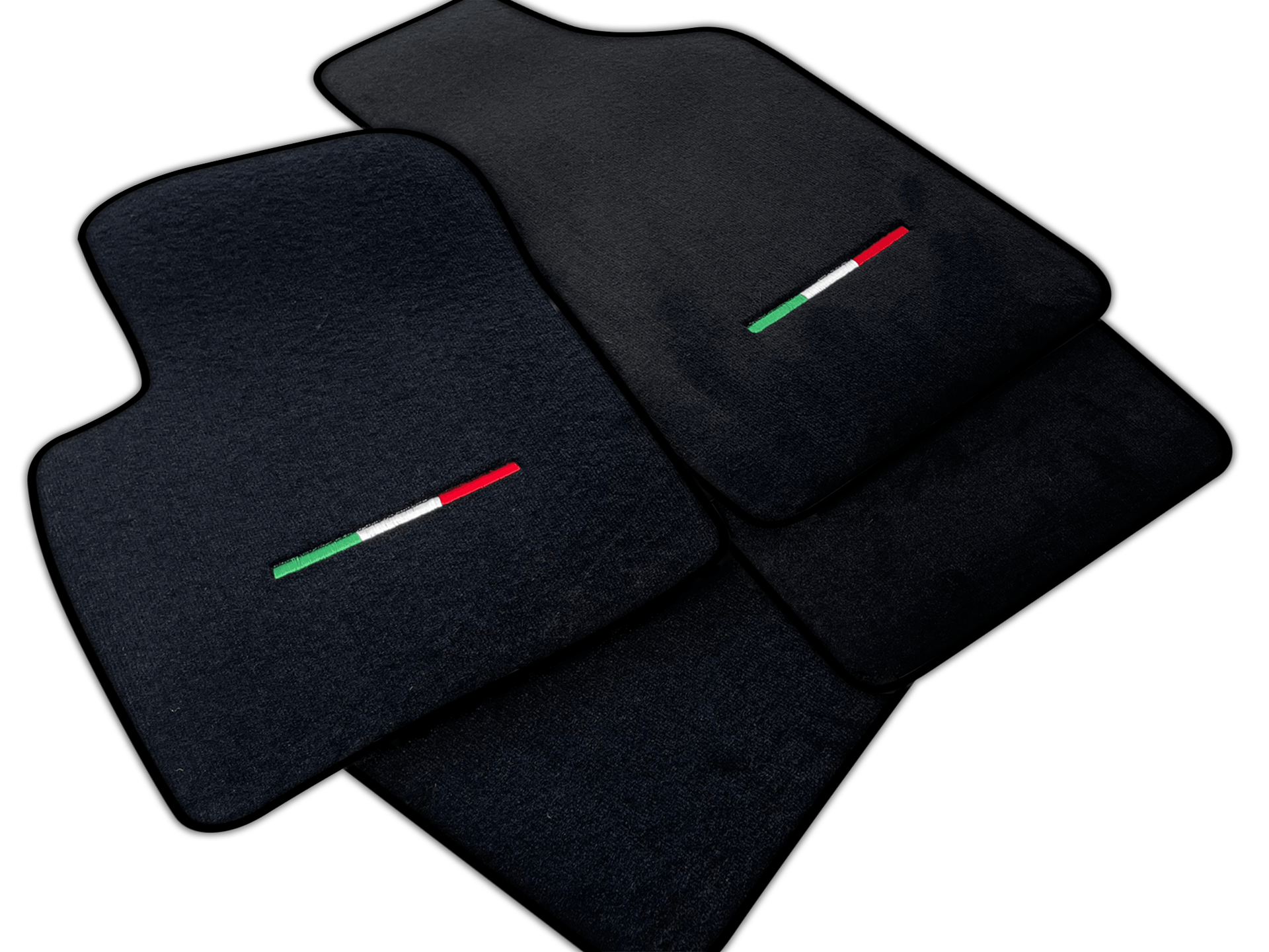Italian Edition Black Floor Mats for Fiat 500 (2015-2020)