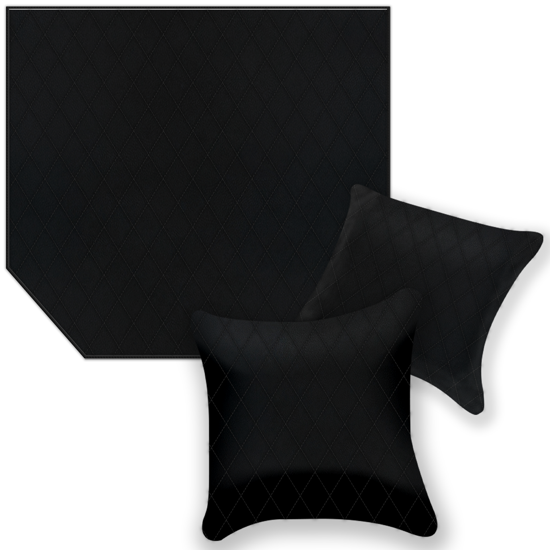 Premium Black Leather Floor Mats for Ferrari 360 (1999-2005)