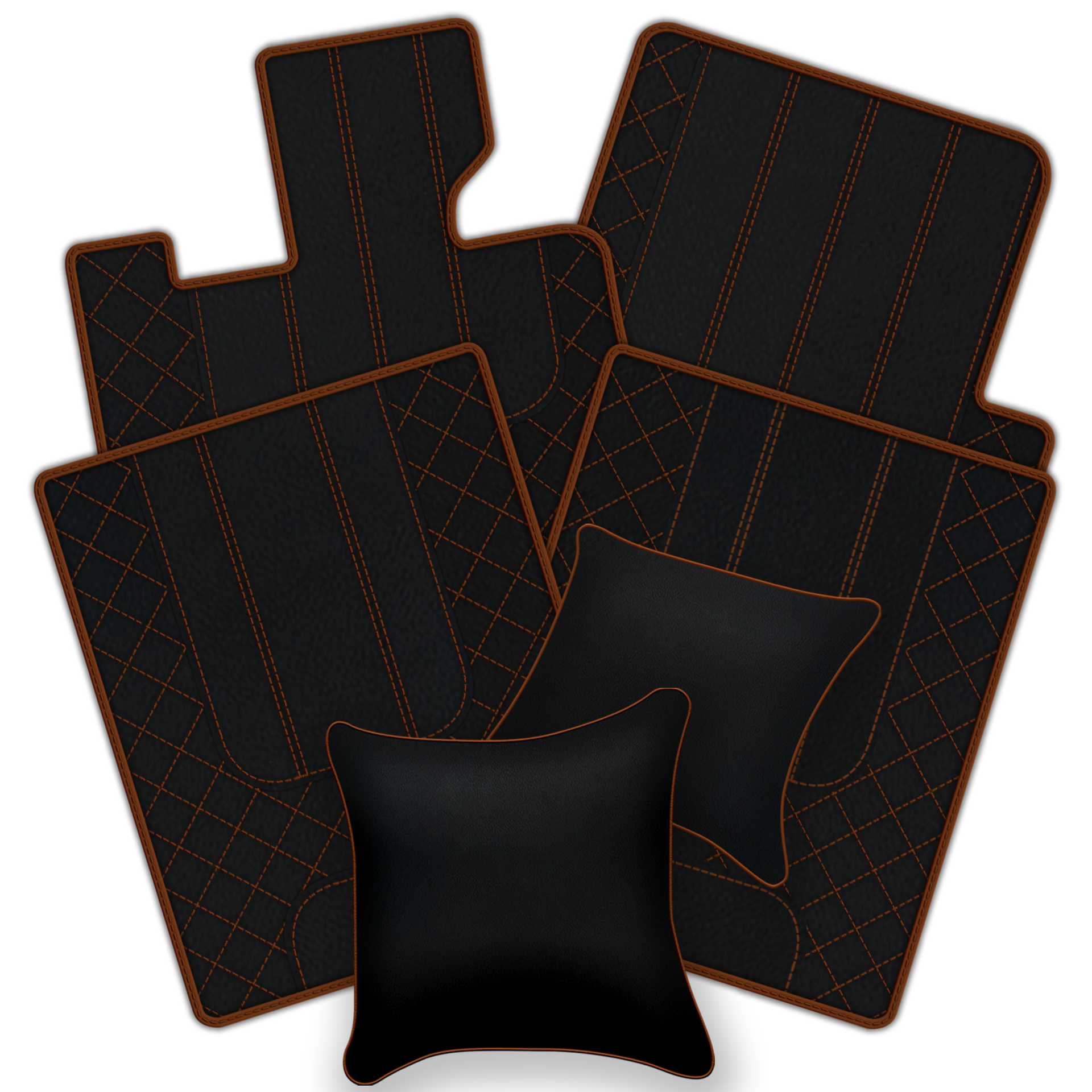 Customizable Leather Trunk Floor Mats with AW1 Pattern for Bentley Red Label RL (1998-2009) - AutoWin