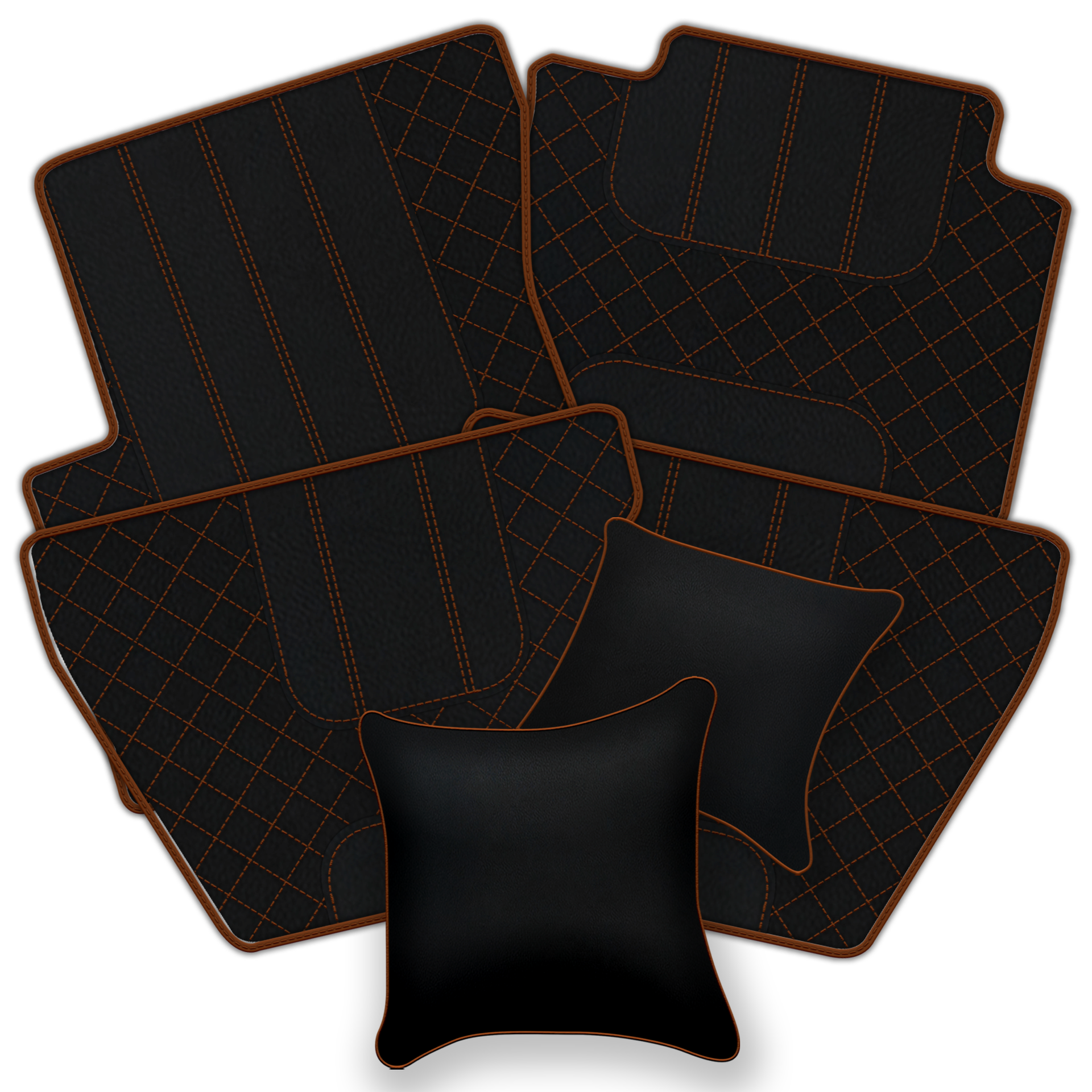 Black Leather Floor Mats for Bentley Flying Spur (2005-2013) | Luxury