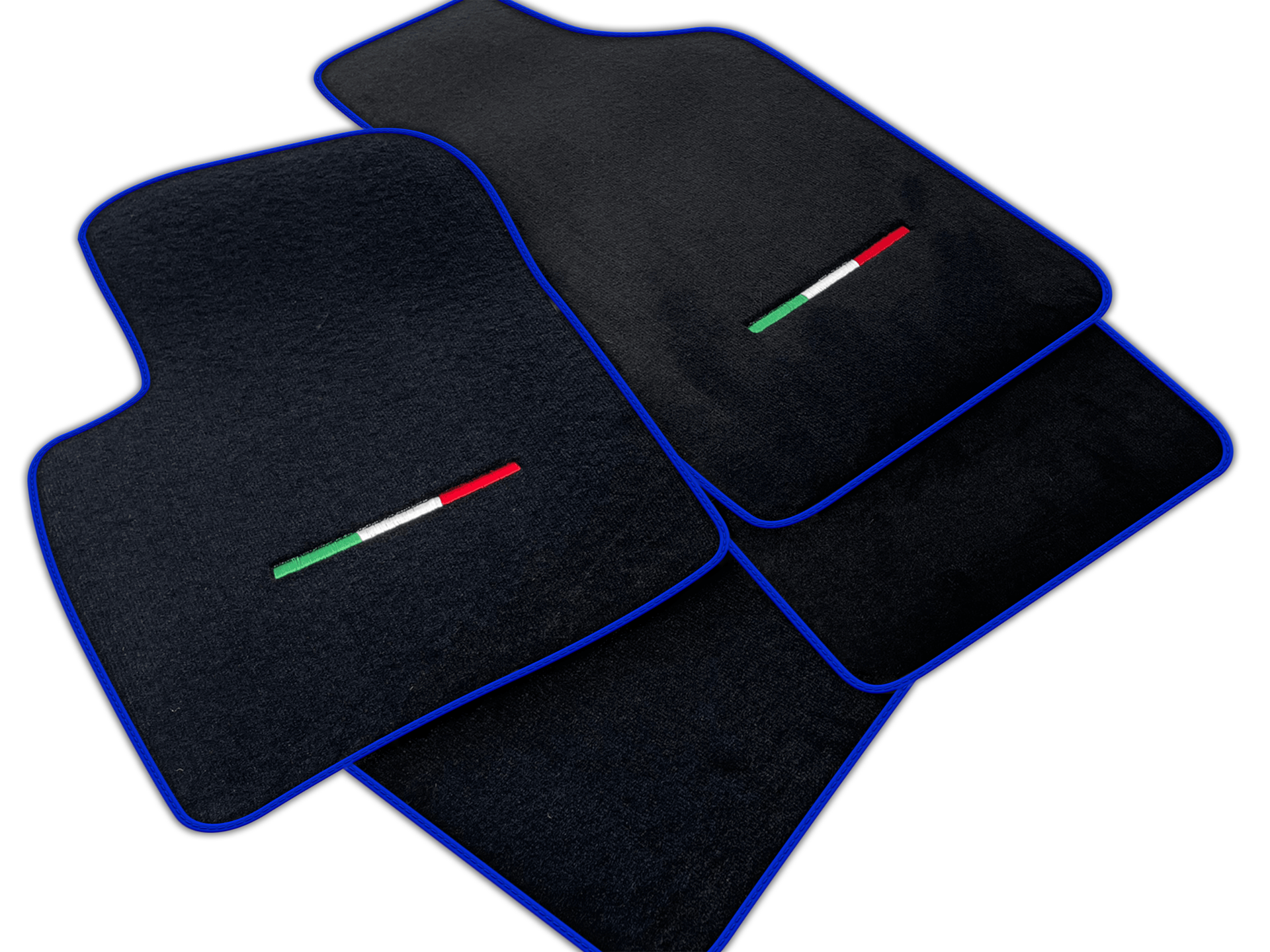 Italian Edition Black Floor Mats for Fiat 500 (2015-2020) Electric