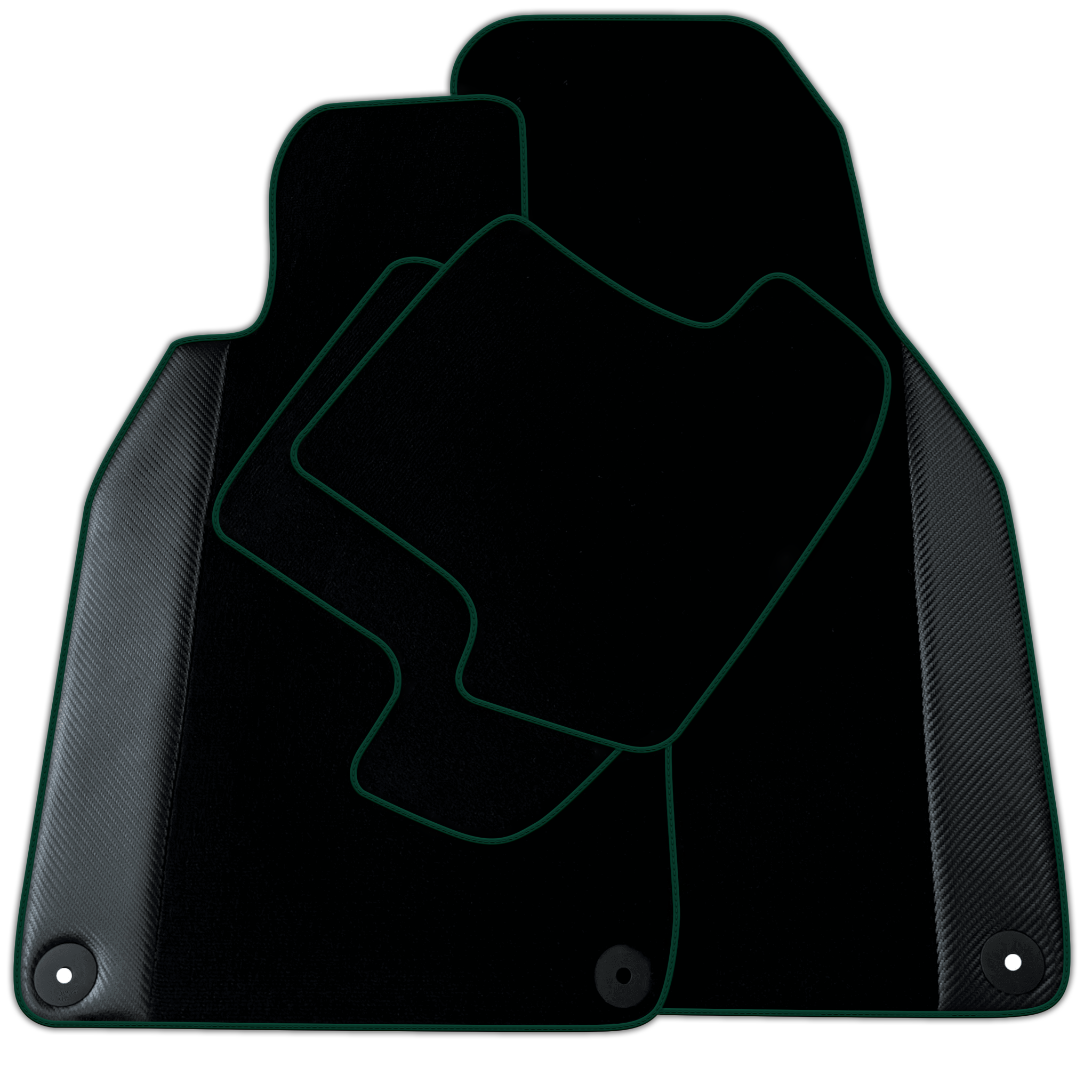 Black Floor Mats for Porsche Cayenne (2018-2023) with Carbon