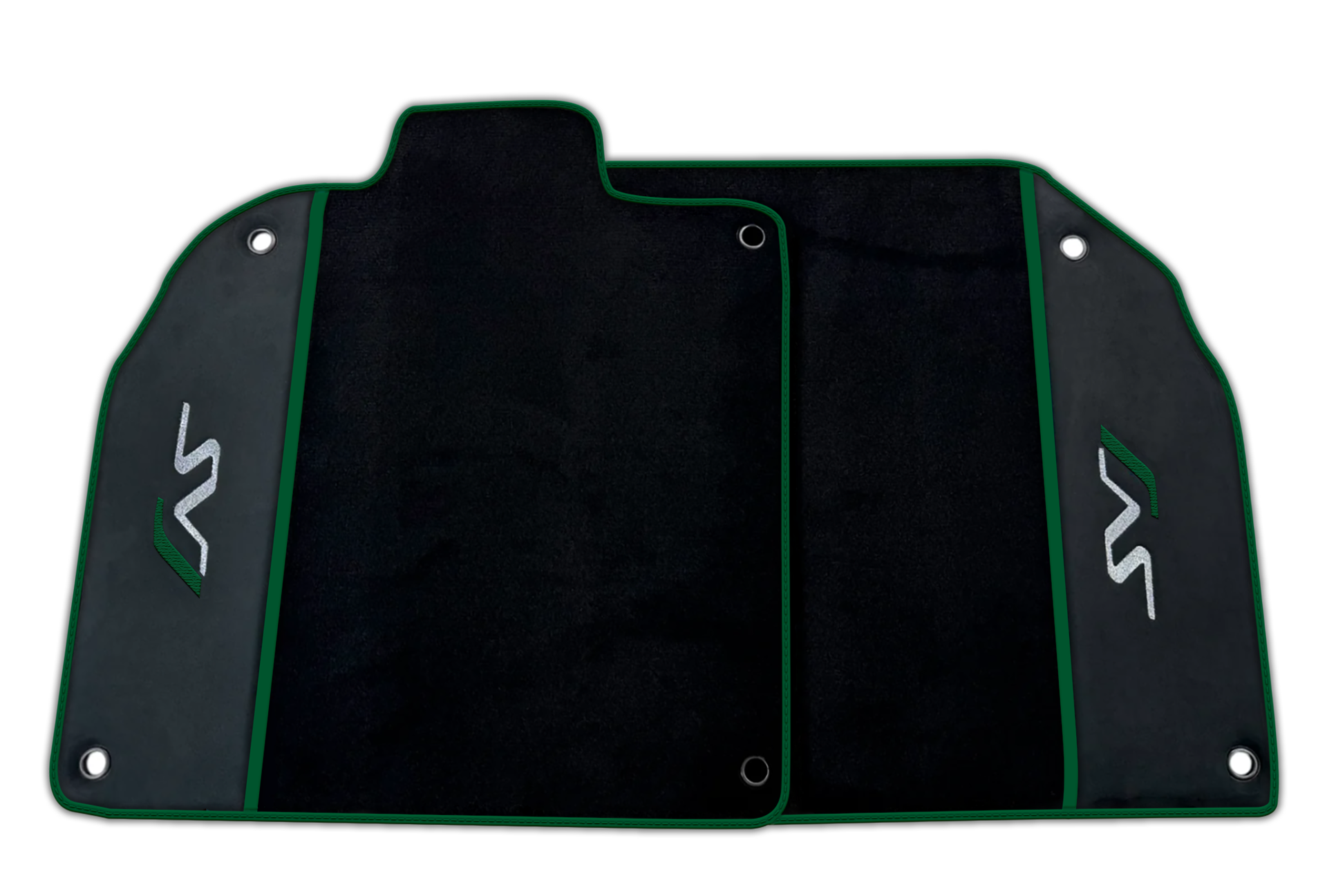 Black Floor Mats for Lamborghini Aventador SVJ with Alcantara Leather