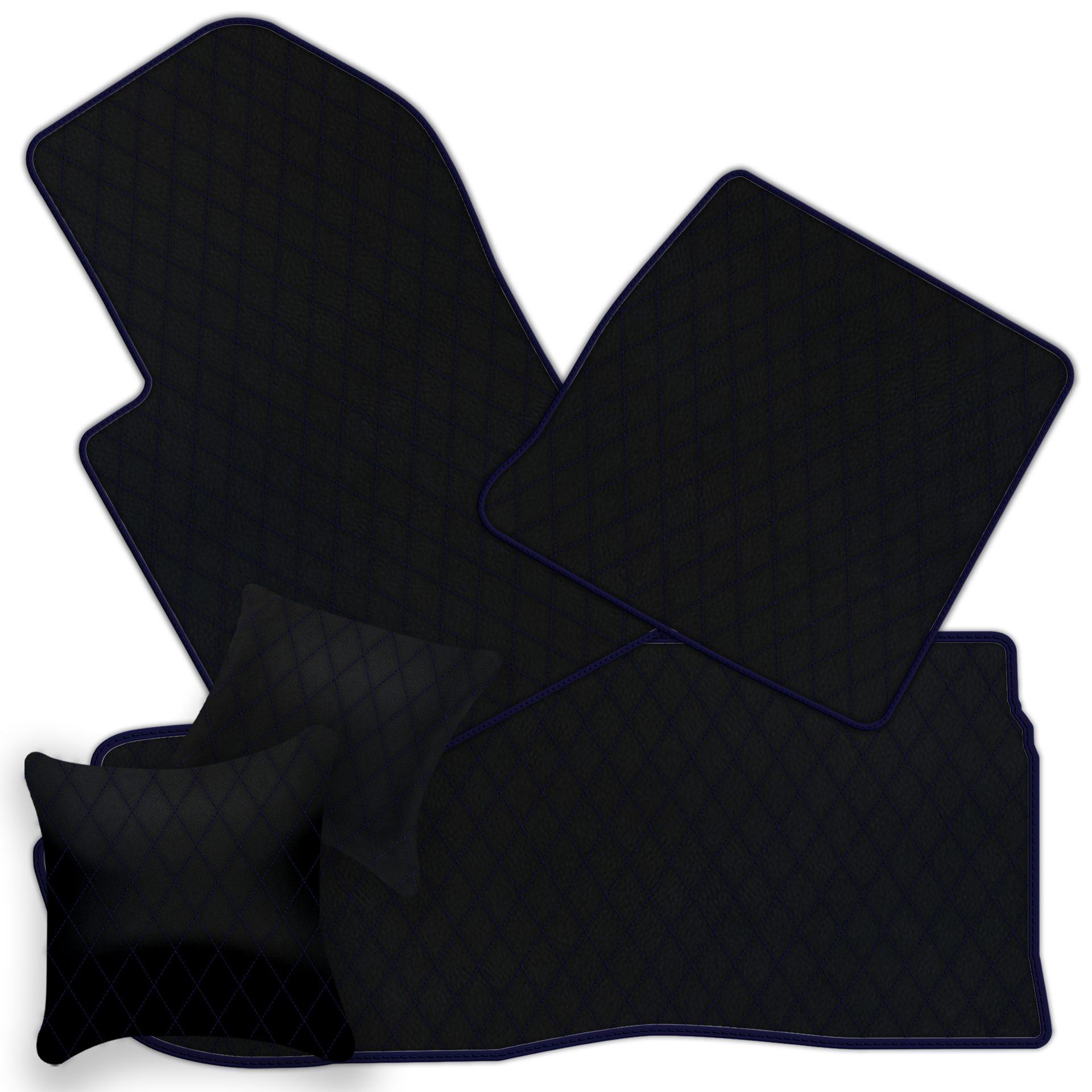 Custom Black Leather Floor Mats for Ferrari 599 Coupe (2006-2012)