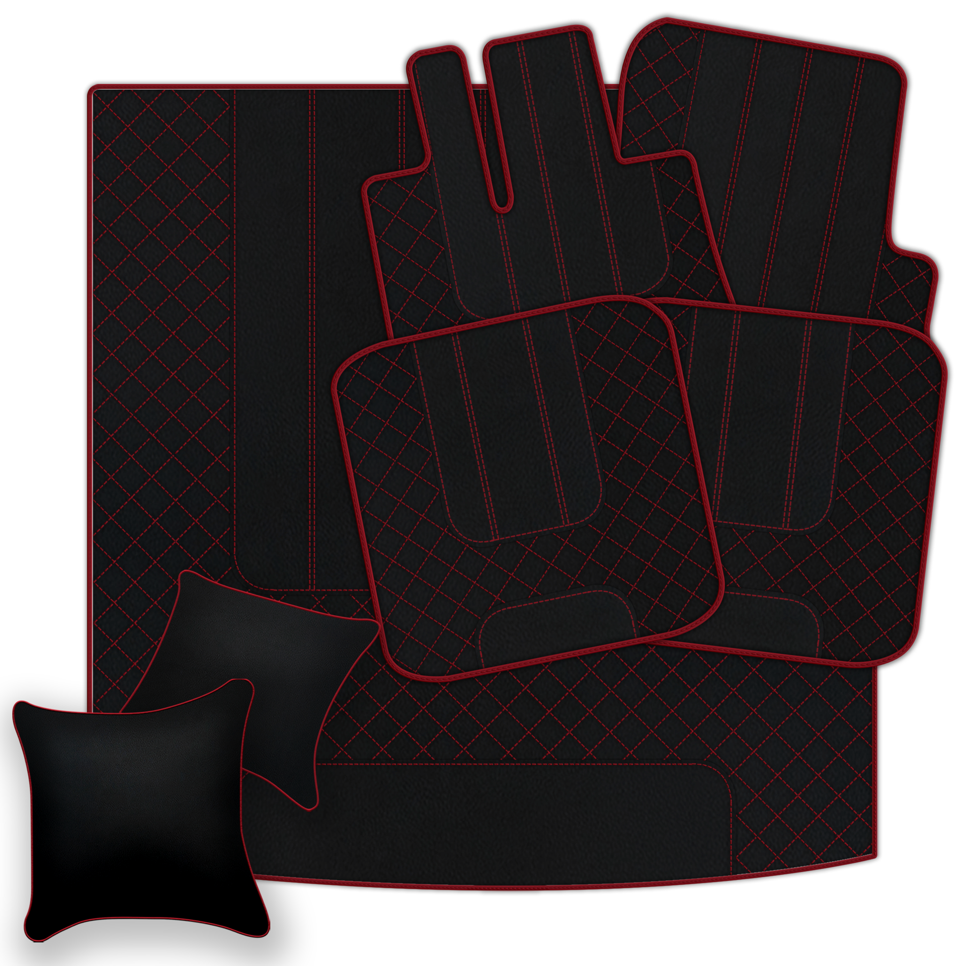 Premium Black Leather Floor Mats for Bentley Arnage T (1998-2009)