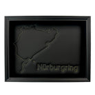Leather Nürburgring Inspired Wall Art: Embroidered Yellow Stitch Luxury Decor - AutoWin