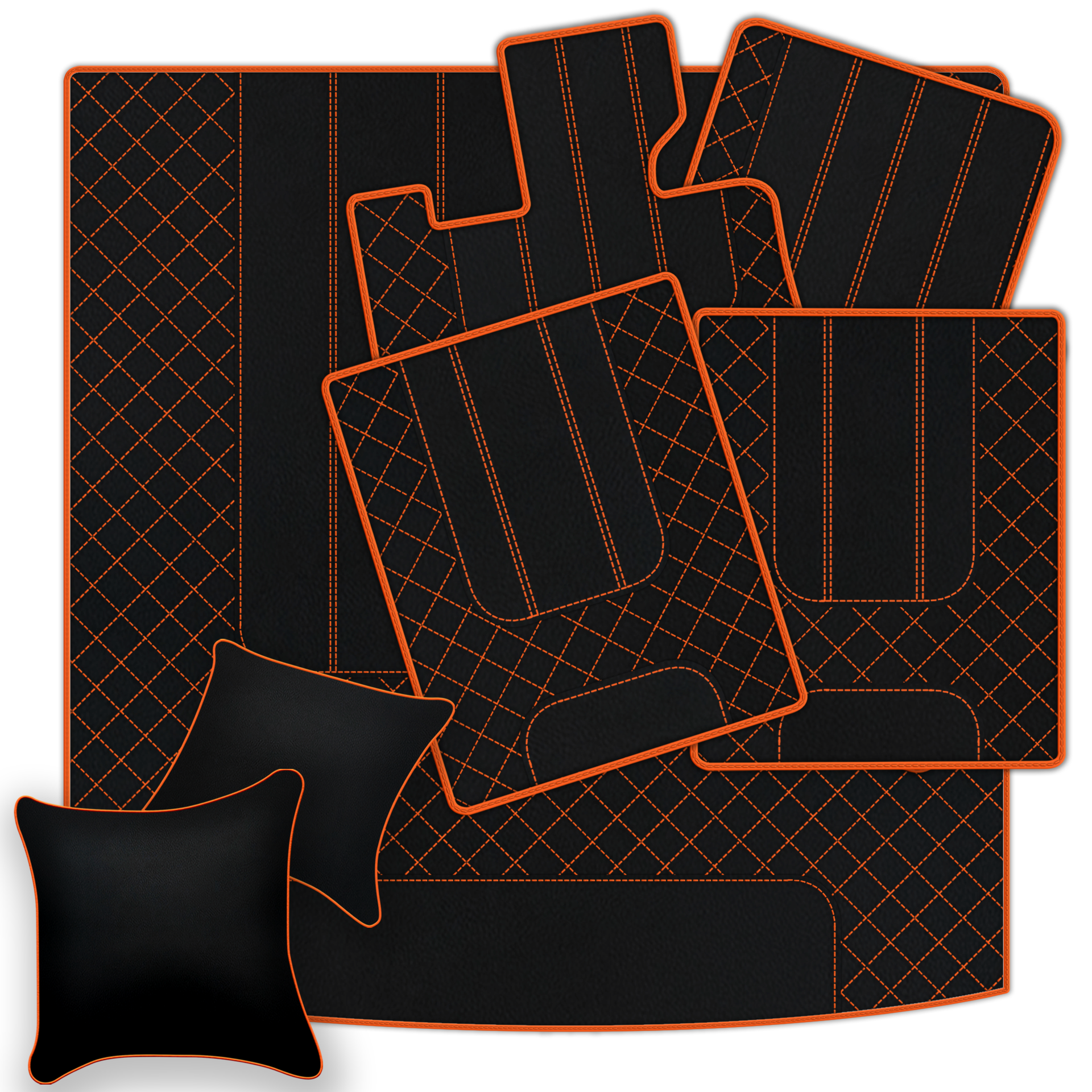 Customizable Leather Trunk Floor Mats with AW1 Pattern for Bentley Red Label RL (1998-2009) - AutoWin