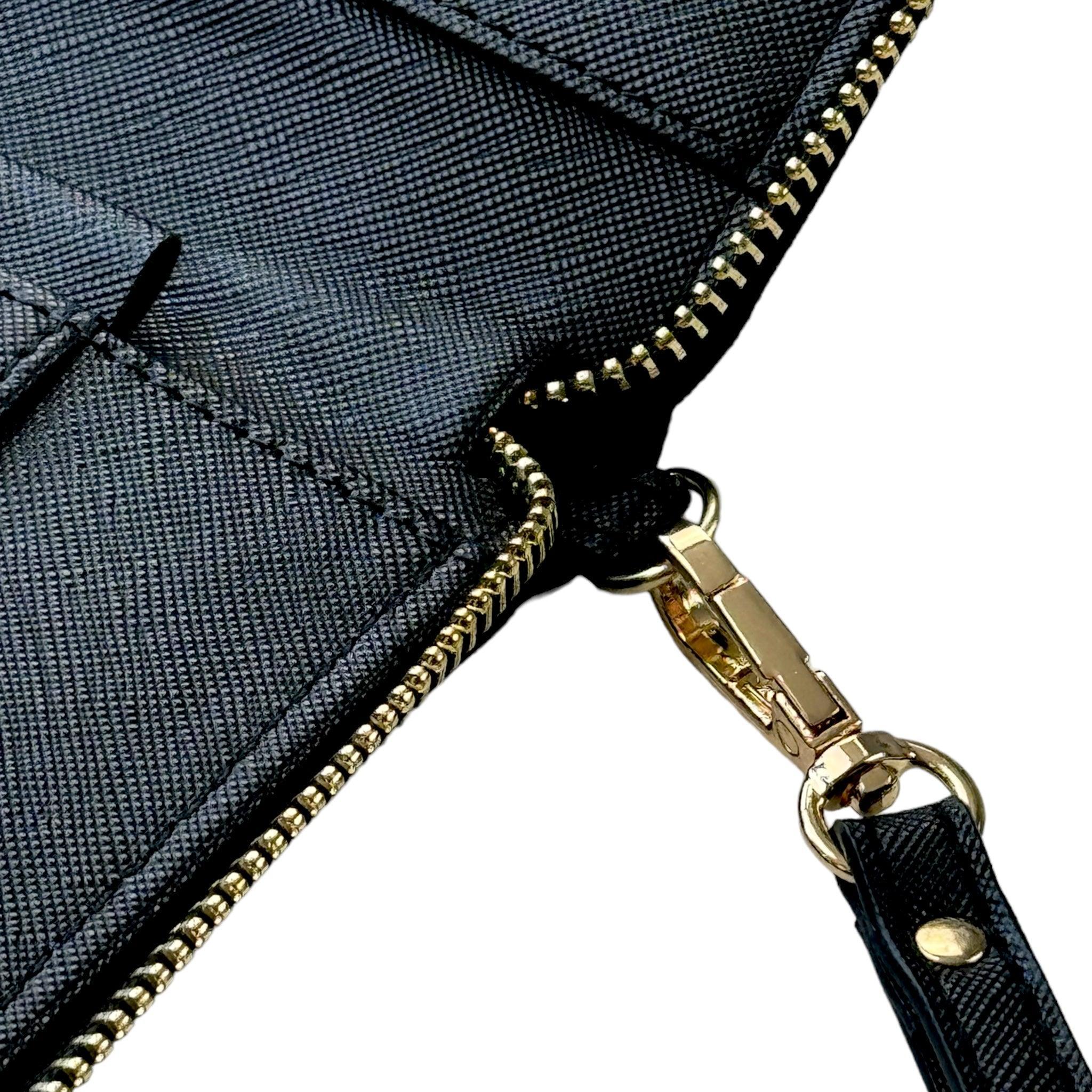 Black Leather AutoWin Document Holder with Golden Logo - AutoWin