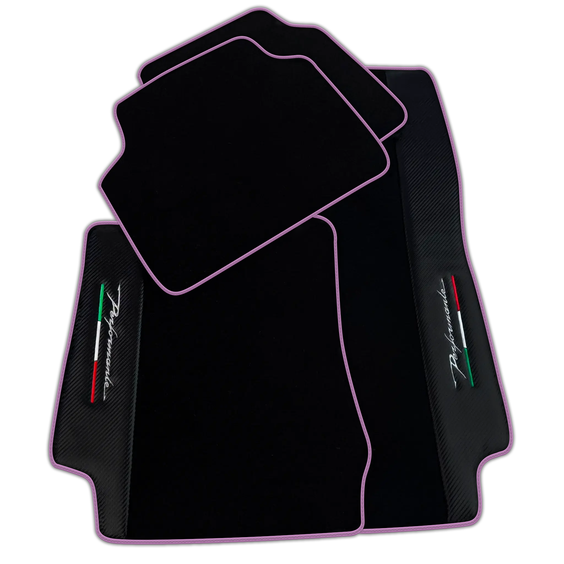 Carbon Fiber Black Floor Mats for Alfa Romeo Giulia (2016-2024) Rear Wheel Drive | Performante
