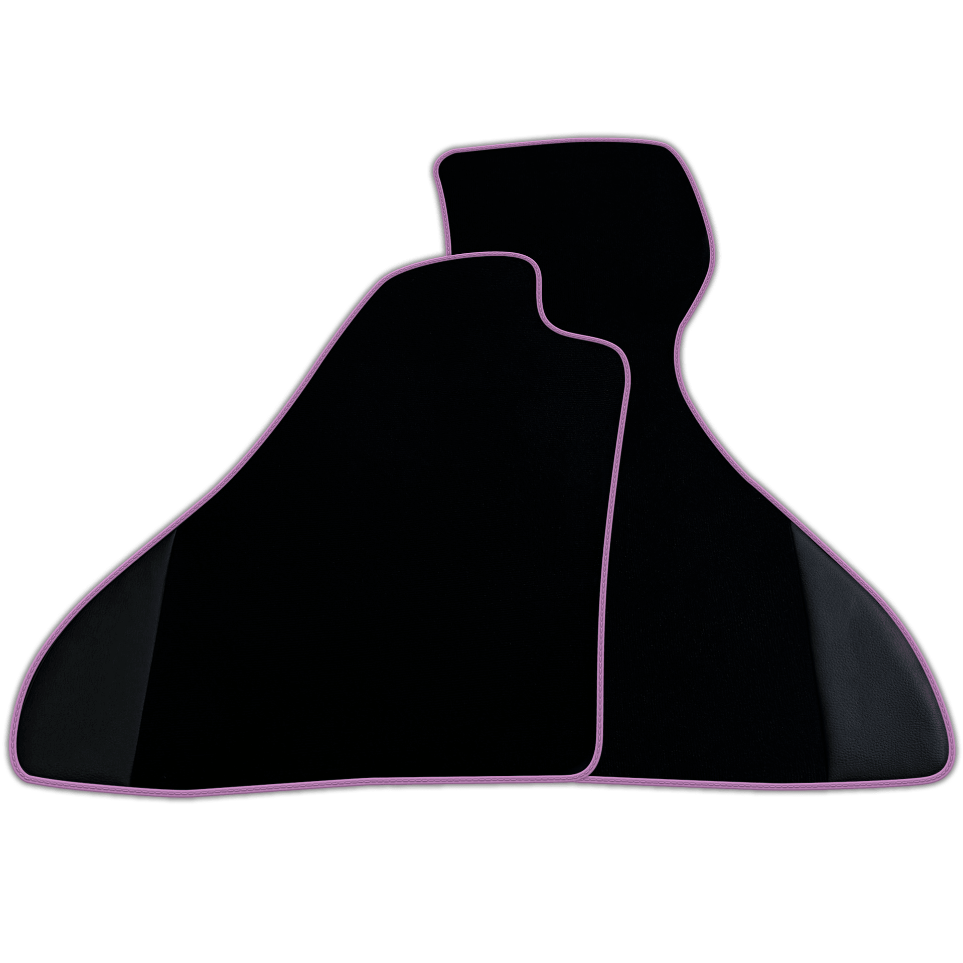 Custom Black Floor Mats for Ferrari Mondial Convertible (1983-1993) with Leather