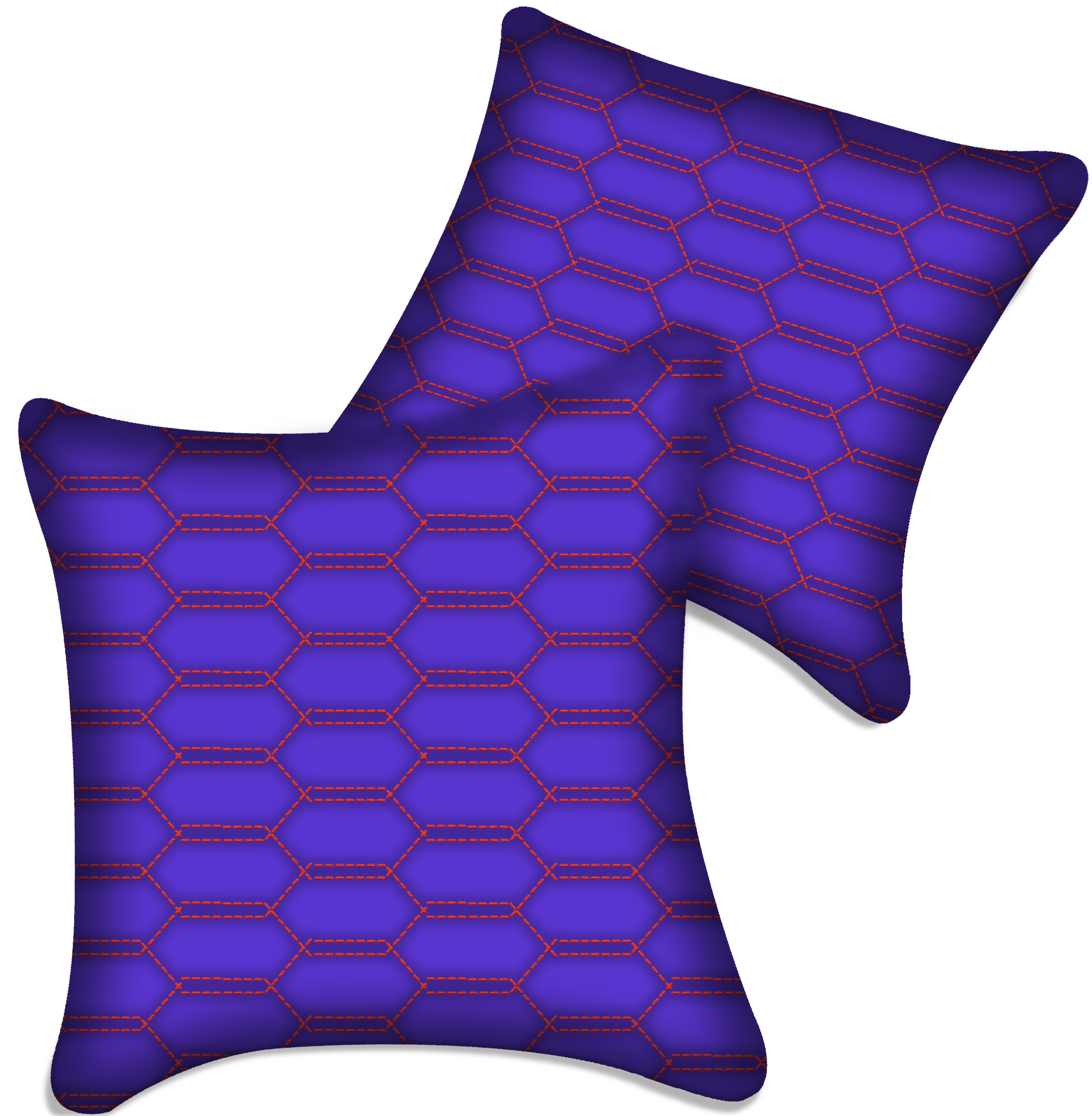 Customizable Purple Leather Pillows Set of 2 for All Vehicles