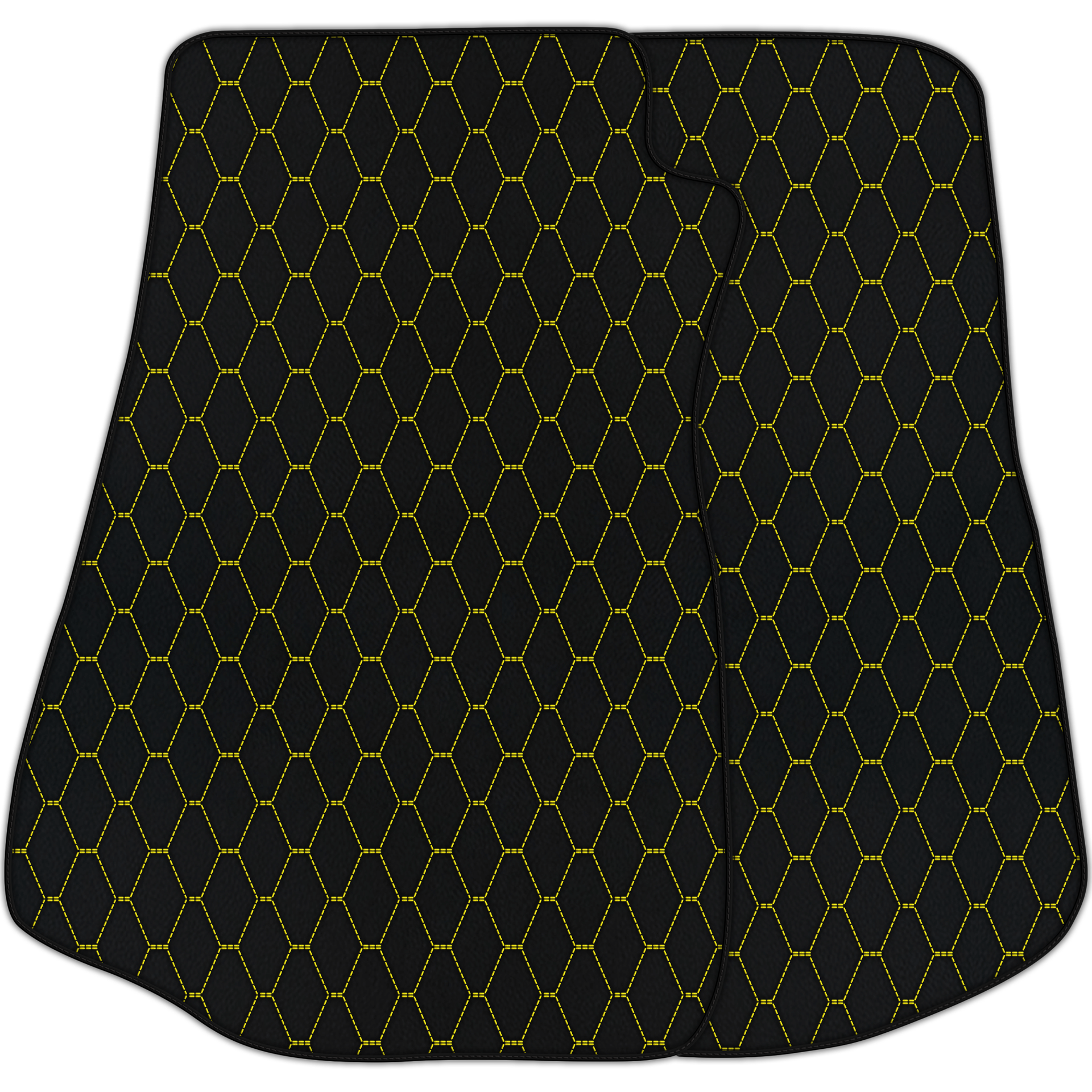 Custom Leather Triangle Pattern Floor Mats for Corvette C3 1968-1982