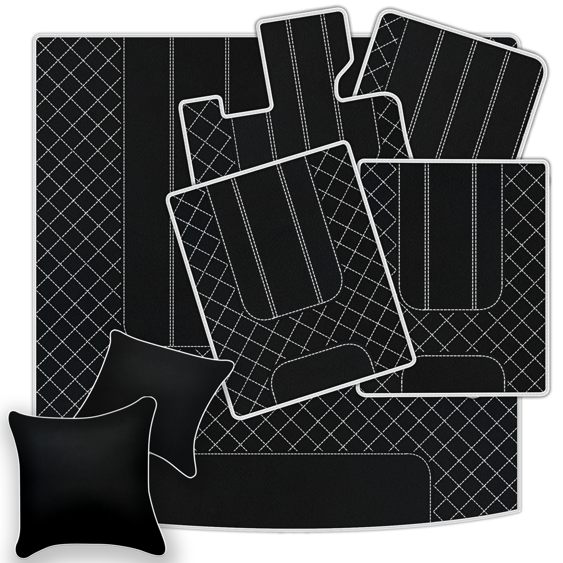 Customizable Leather Trunk Floor Mats with AW1 Pattern for Bentley Red Label RL (1998-2009) - AutoWin