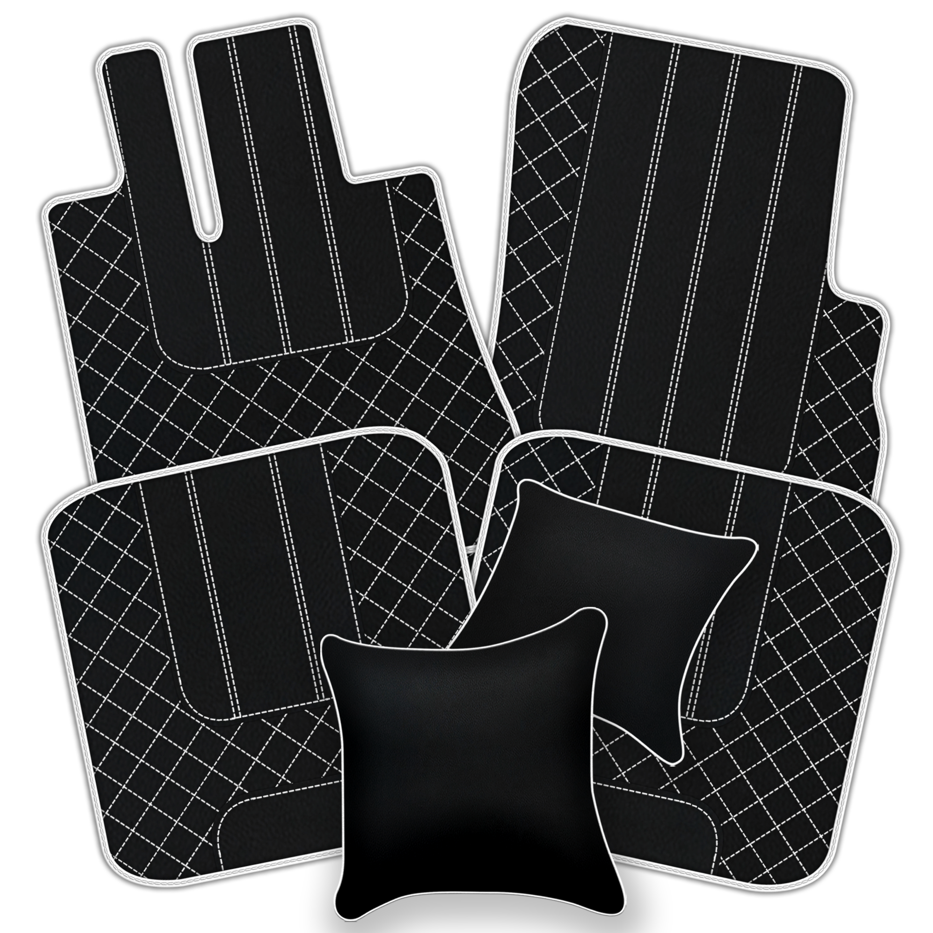 Premium Black Leather Floor Mats for Bentley Arnage T (1998-2009)