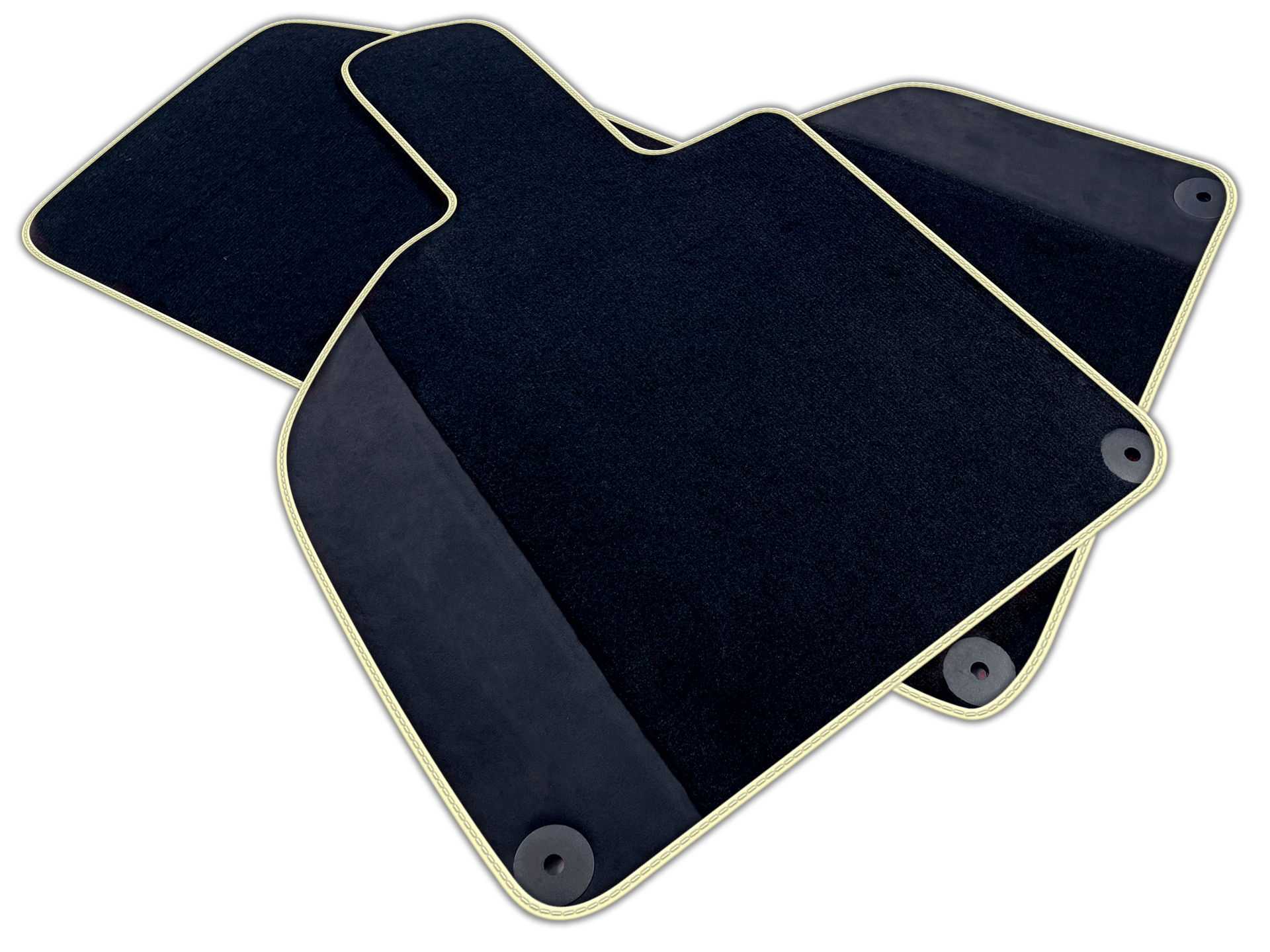 Custom Black Floor Mats for Lamborghini Huracan with Alcantara Leather