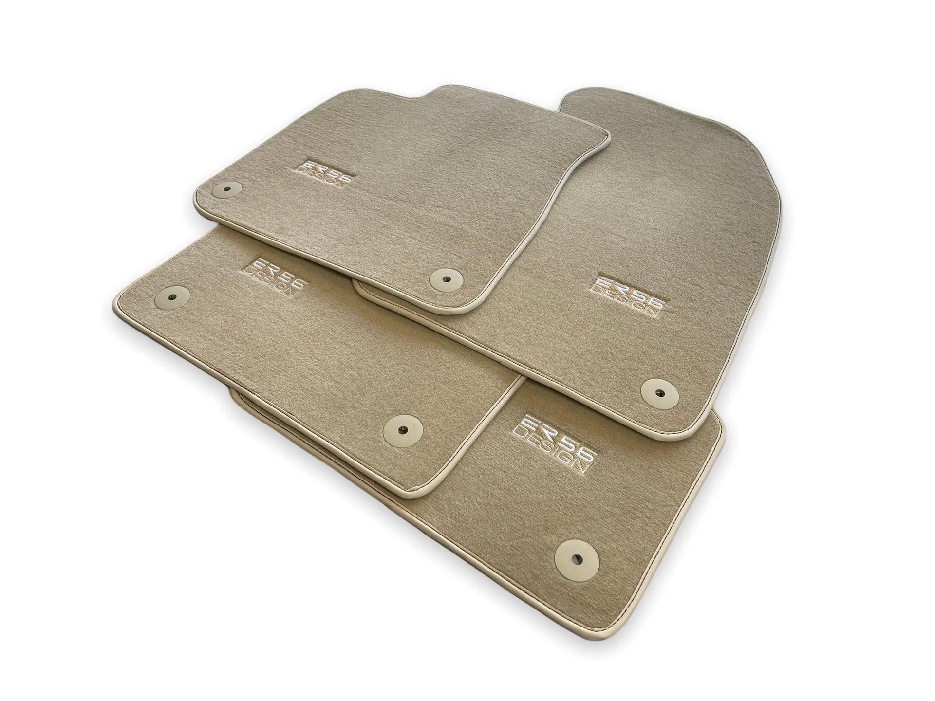 Beige Floor Mats for Audi A8 D5 Long (2017-2023) | ER56 Design - AutoWin