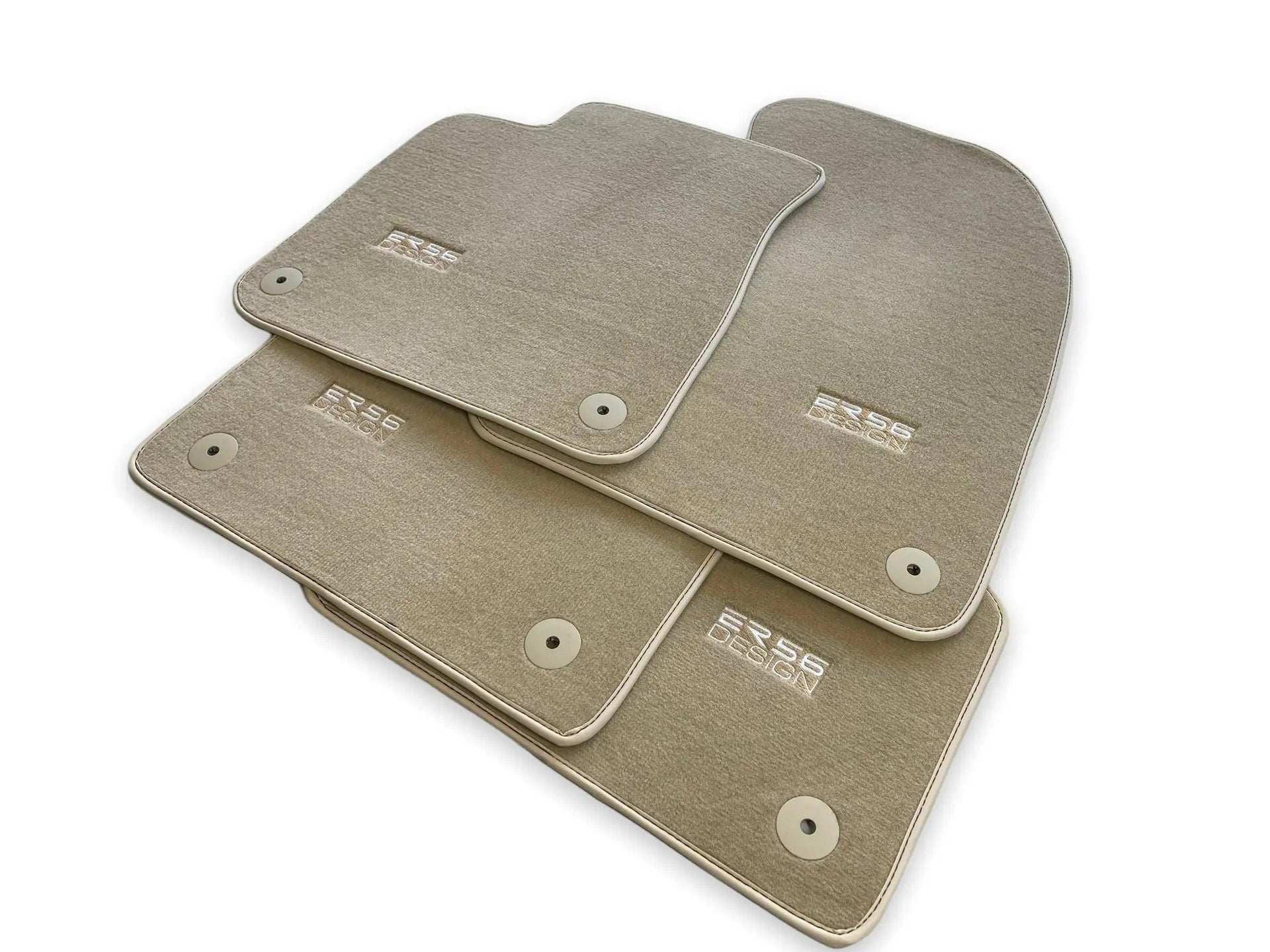Beige Floor Mats for Audi Q5 FY Hybrid (2017-2023) | ER56 Design - AutoWin