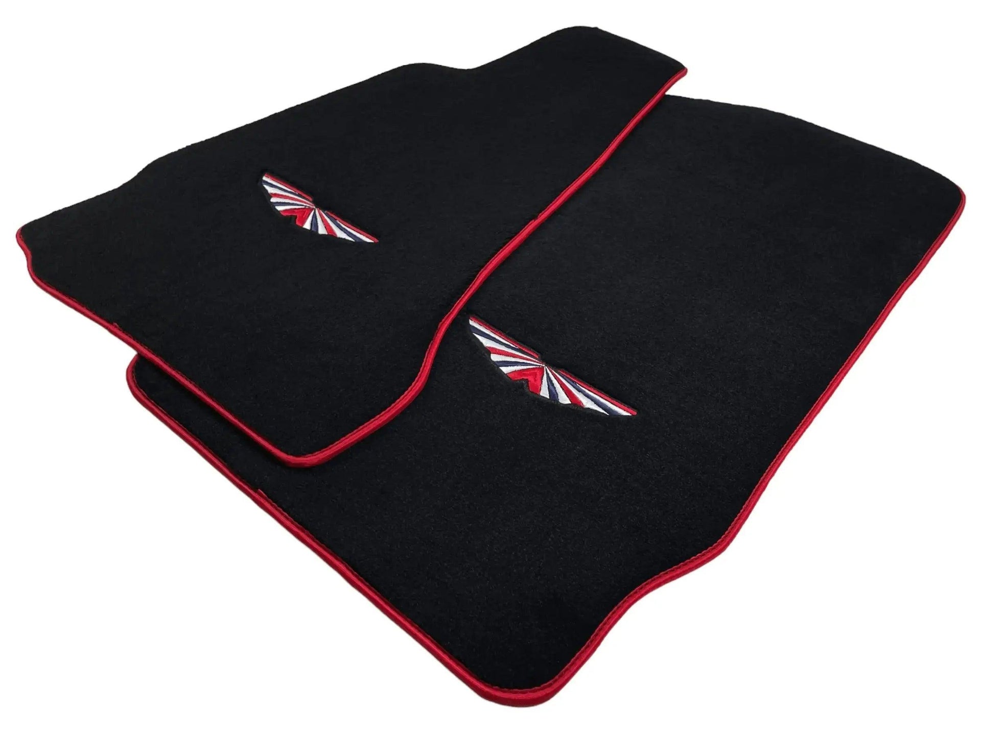 Black Floor Mats For Aston Martin DB11 (2016–2023) Red Trim - AutoWin