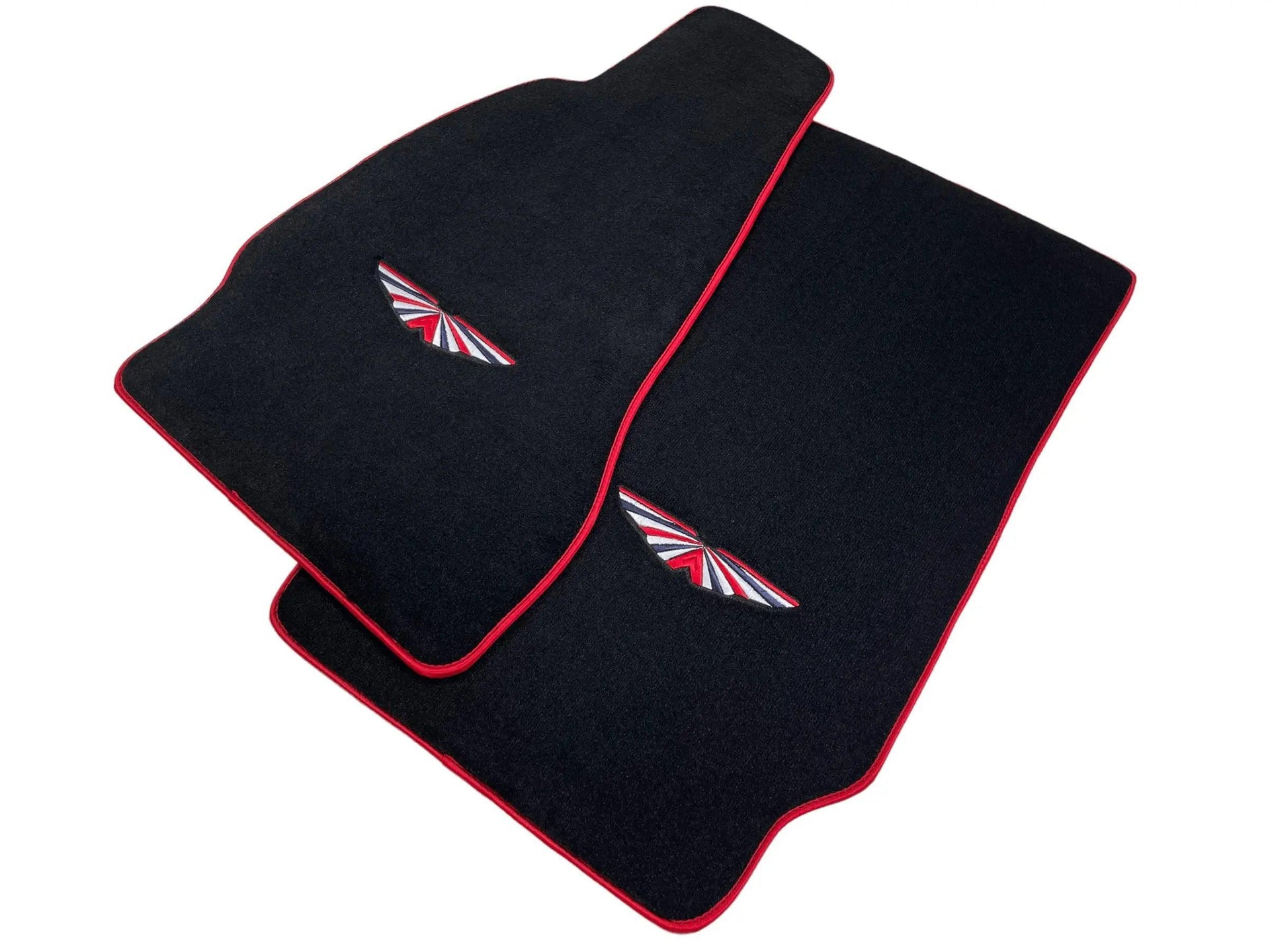 Black Floor Mats For Aston Martin Vanquish (2012–2018) Red Trim - AutoWin