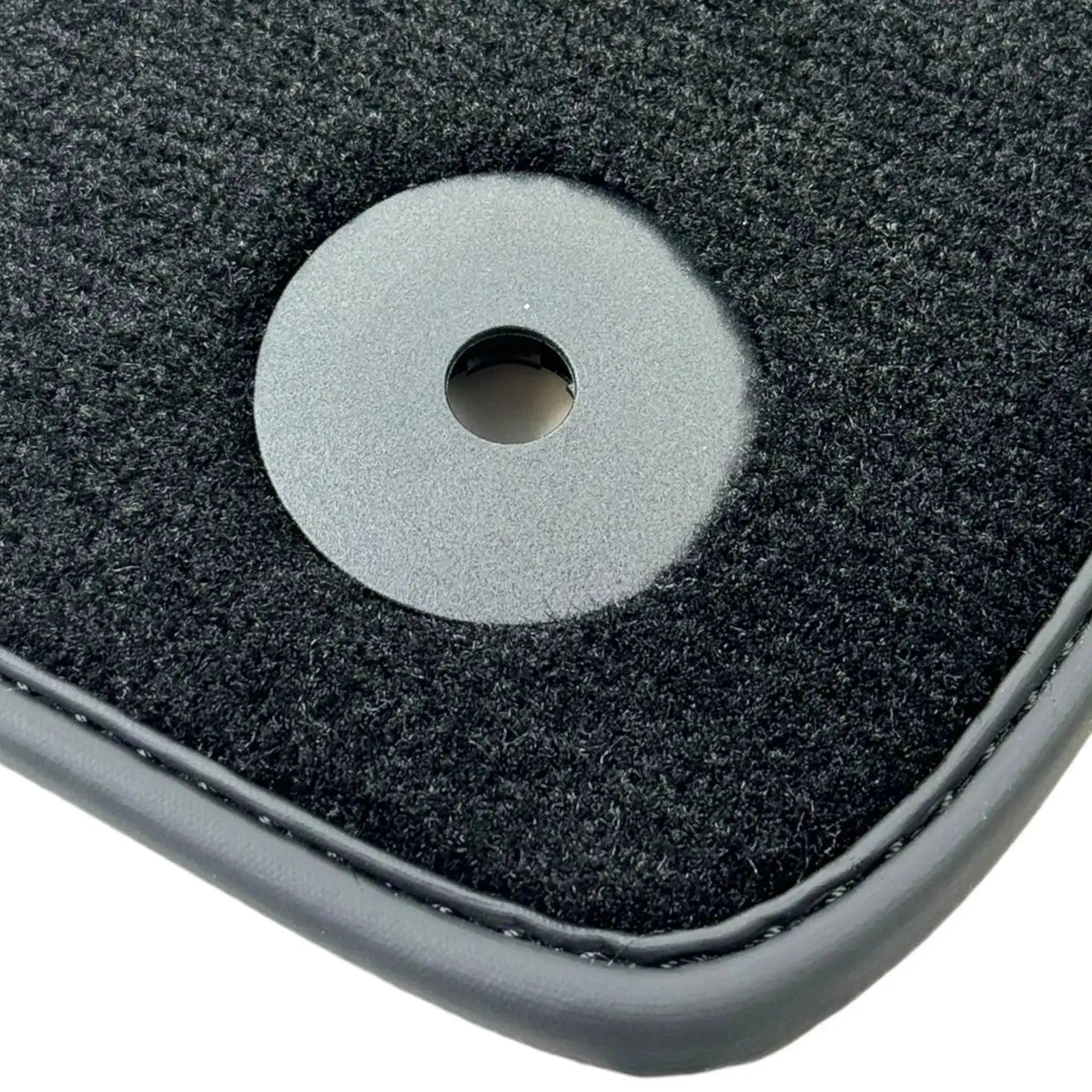 Black Floor Mats for Audi Q8 e-tron (2023-2025) with Dark Brown Leather | ER56 Design - AutoWin