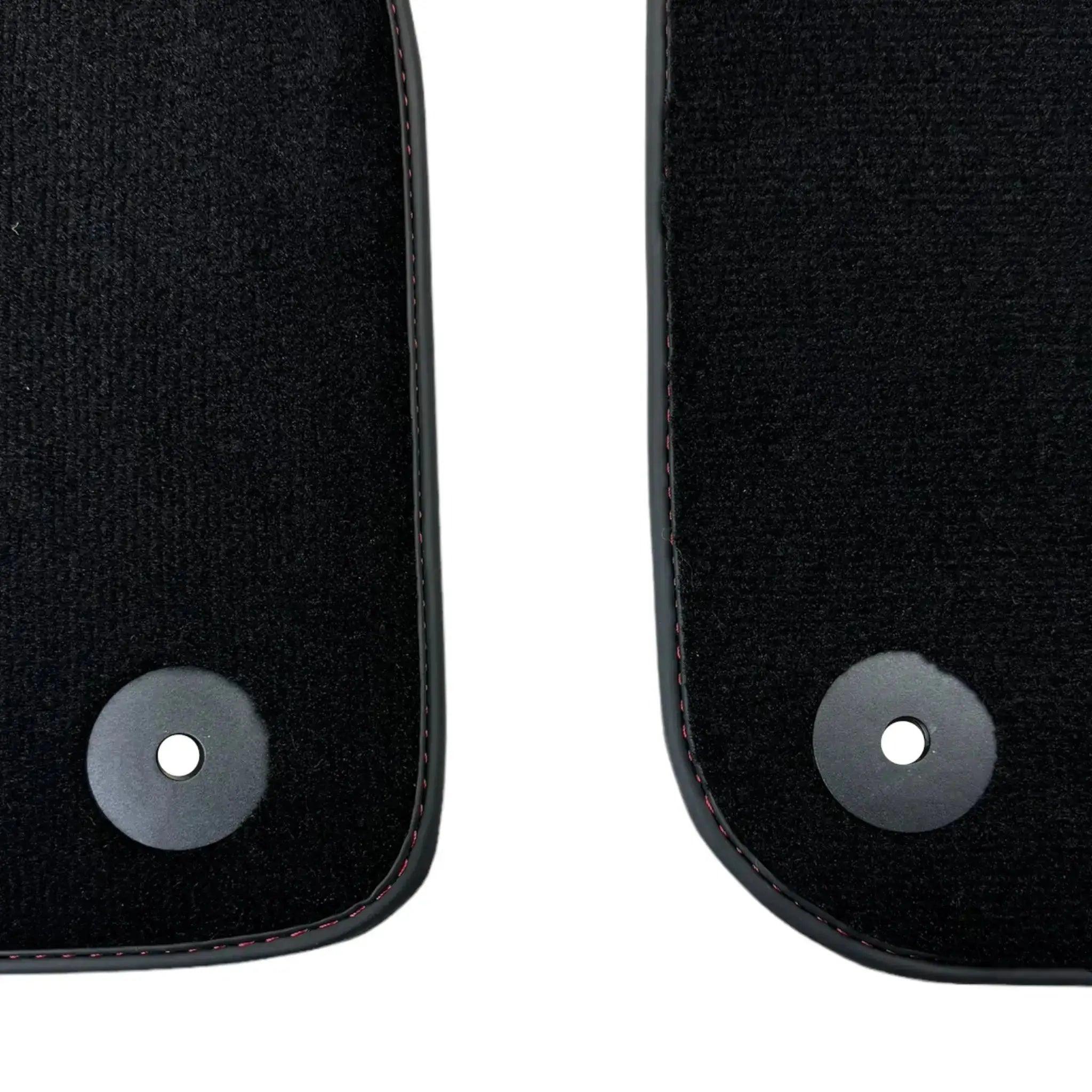 Black Floor Mats for Audi Q8 e-tron (2023-2025) with Dark Brown Leather | ER56 Design - AutoWin