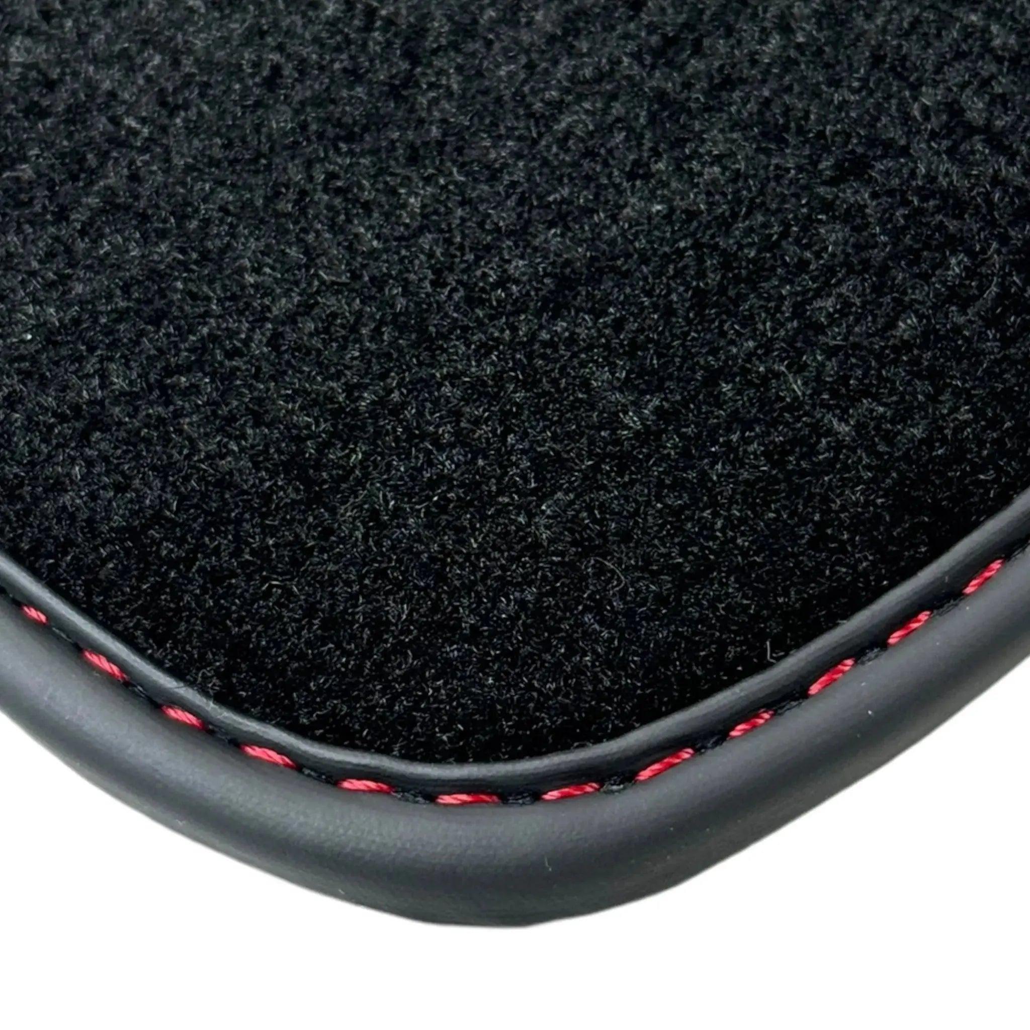 Black Floor Mats for Bentley Continental GTC (2006–2011) with Red Leather | ER56 Design - AutoWin