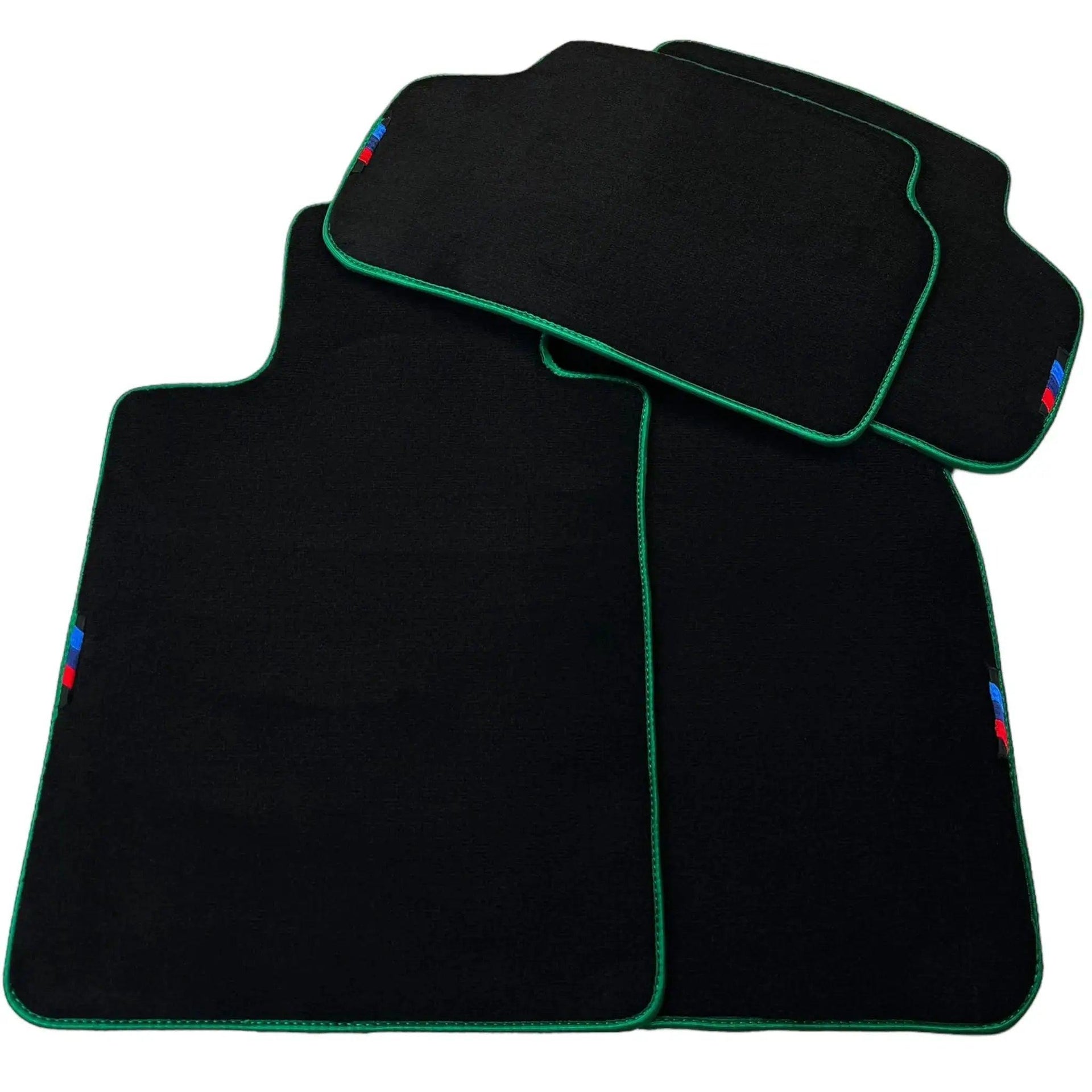 Black Floor Mats For BMW 2 Series F22 | Green Trim - AutoWin