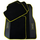 Black Floor Mats For BMW X1 Series E84 | Fighter Jet Edition | Yellow Trim - AutoWin
