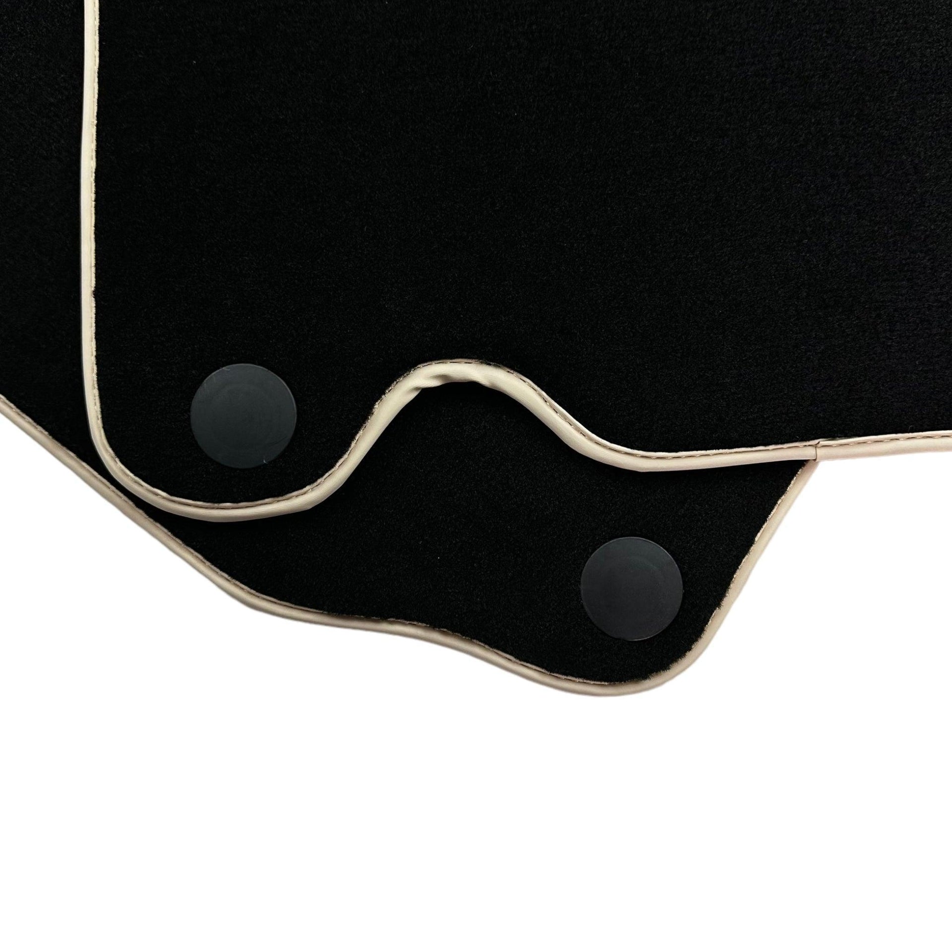 Black Floor Mats For Mercedes-Benz SL-Class R230 (2001-2012) Beige Trim - AutoWin