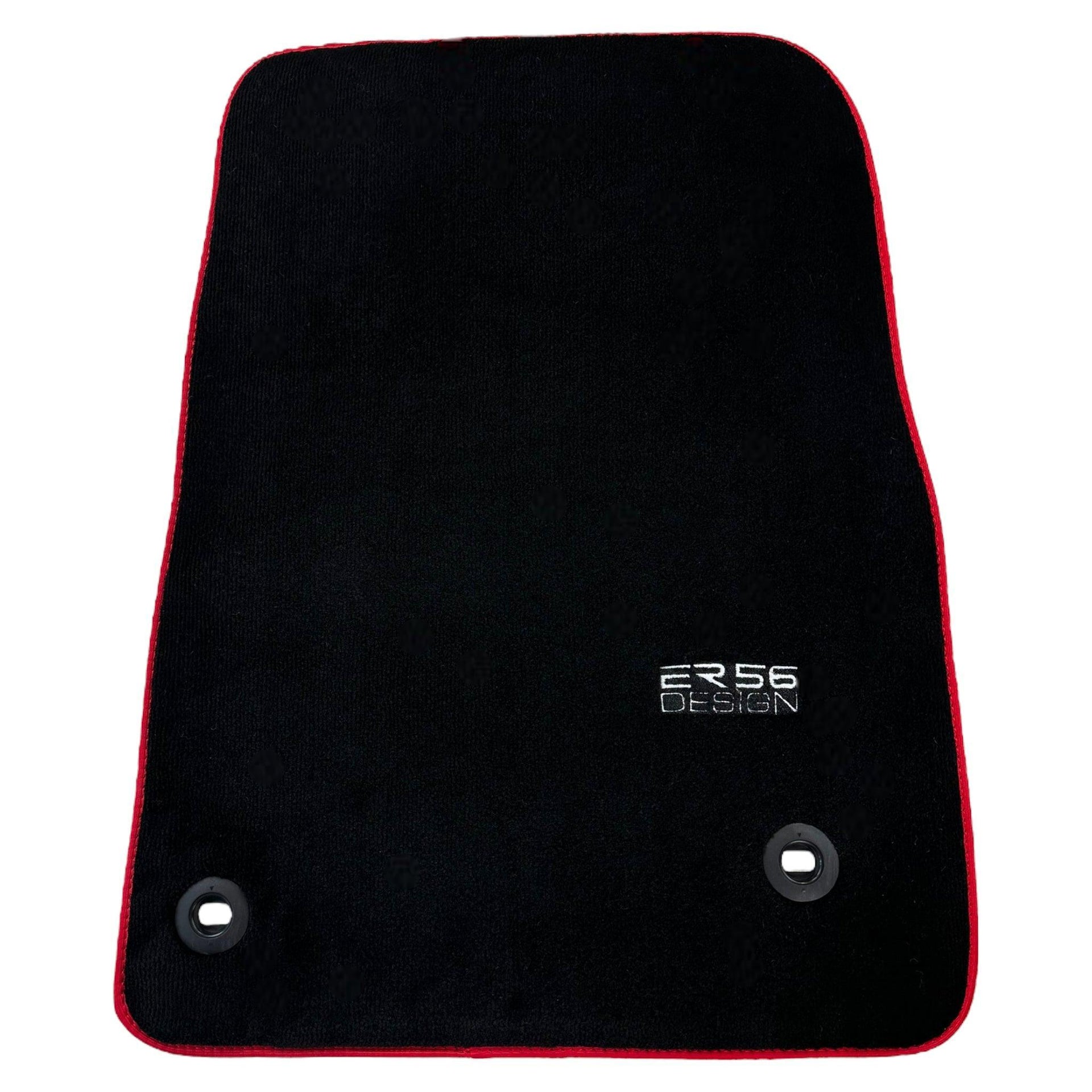 Black Floor Mats For Toyota Land Cruiser 200 (2008-2012) Red Trim | ER56 Design - AutoWin