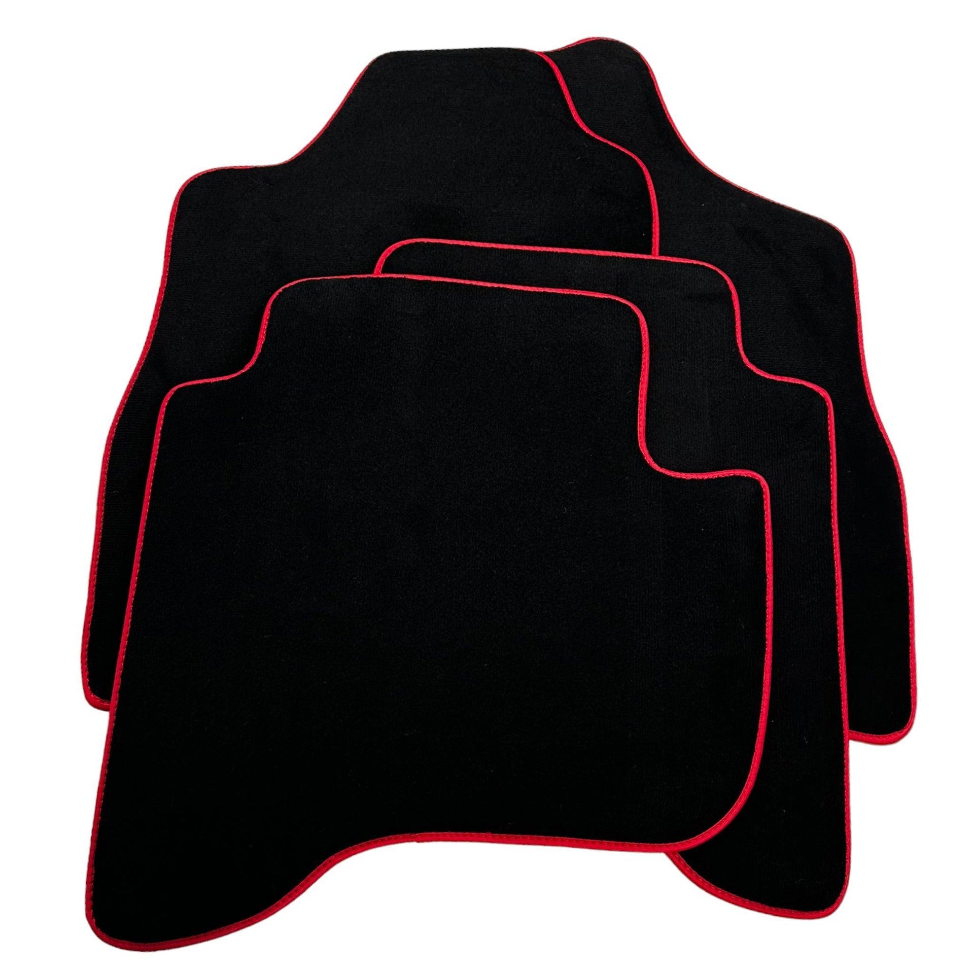 Black Floor Mats For Toyota Land Cruiser 90 (1997-2003) Red Trim | ER56 Design - AutoWin