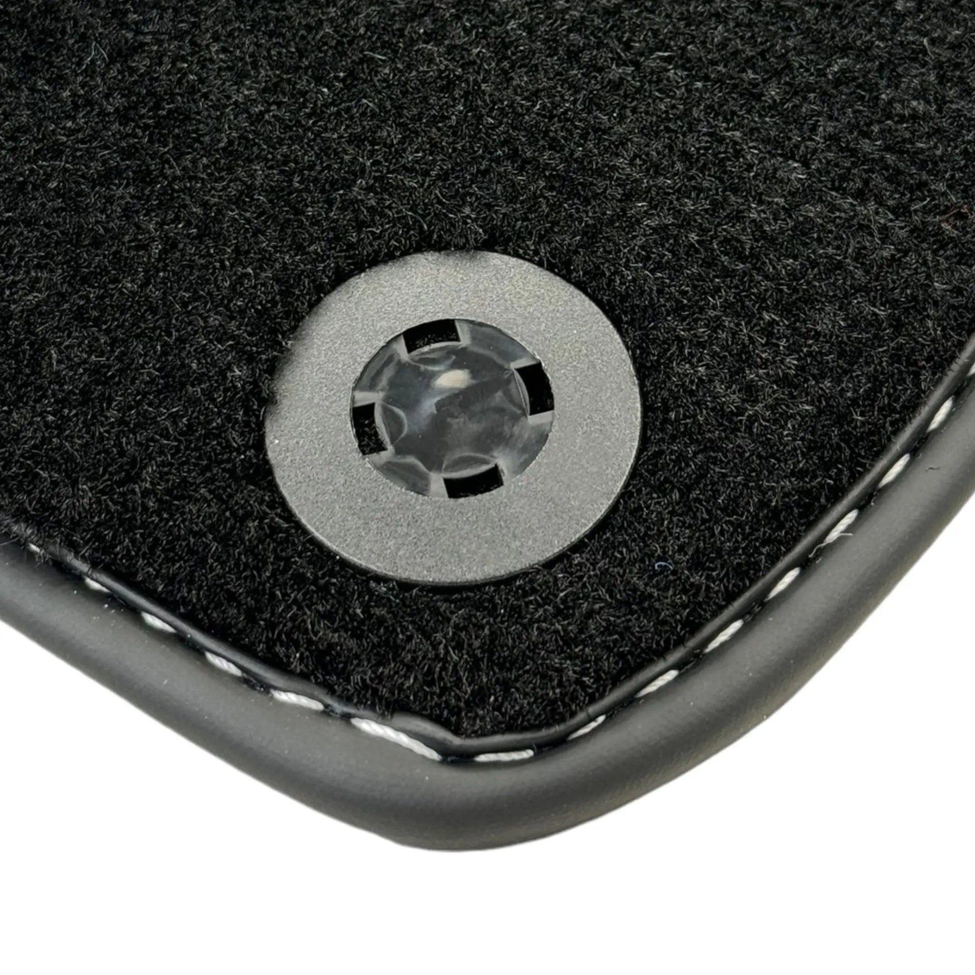 Black Floor Mats with Leather for Lamborghini Gallardo (2004-2014) - Fighter Jet Edition - AutoWin