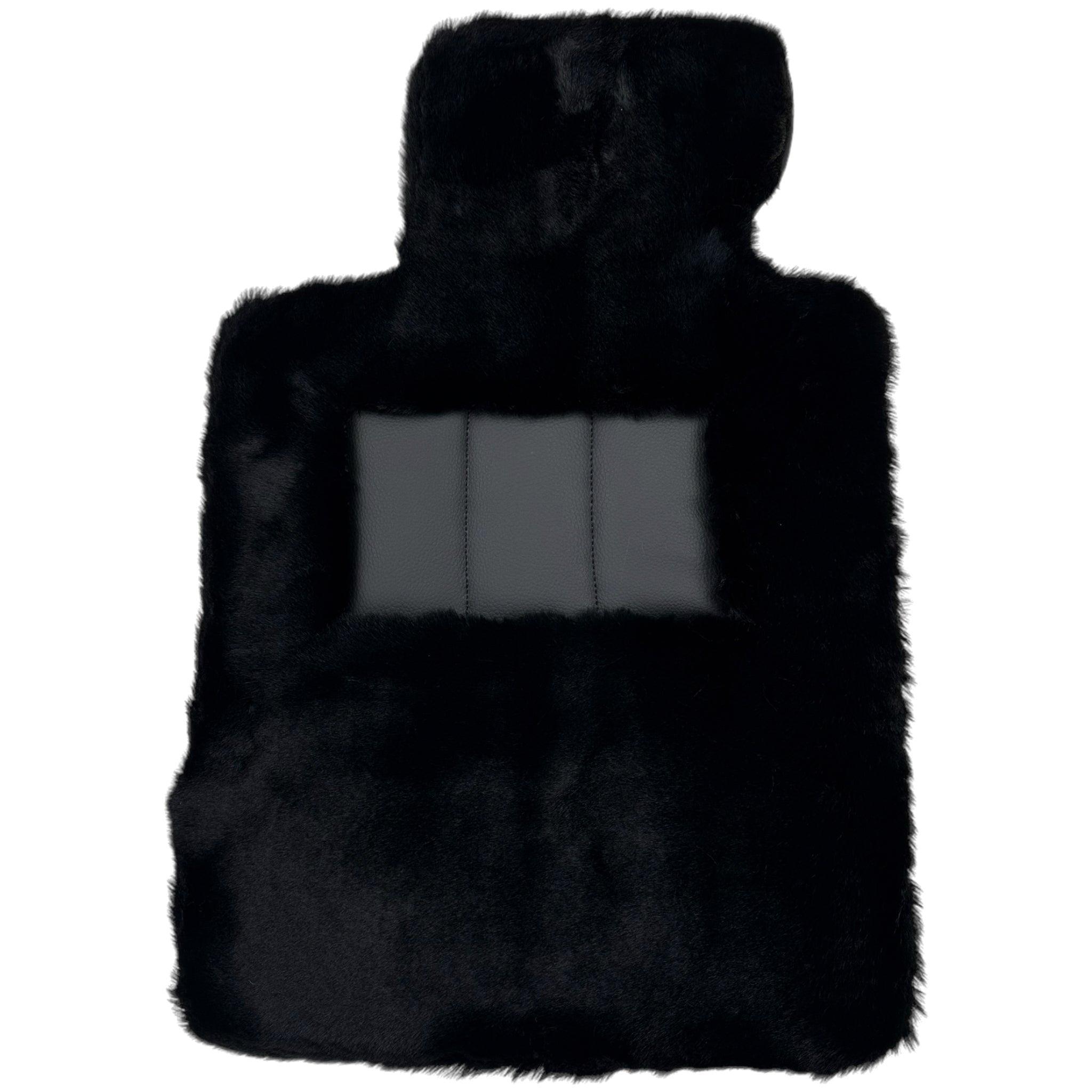 Black Sheepskin Floor Mats for Rolls-Royce Cullinan (2018-2023) No Steps Edition - AutoWin