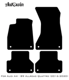 Blue Floor Mats for Audi A4 - B9 Allroad Quattro (2016-2020) | ER56 Design - AutoWin