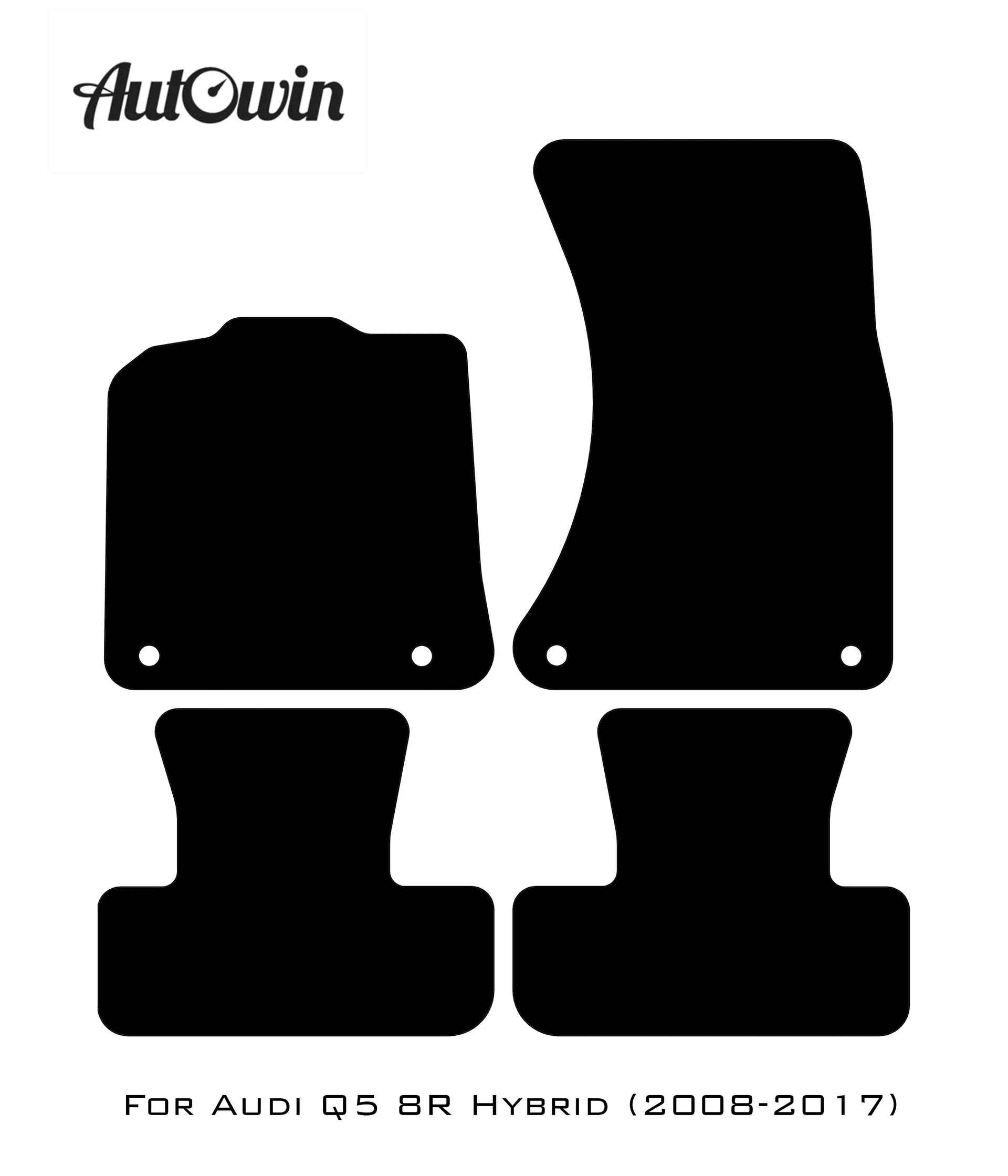 Blue Floor Mats for Audi Q5 8R Hybrid (2008-2017) | ER56 Design - AutoWin