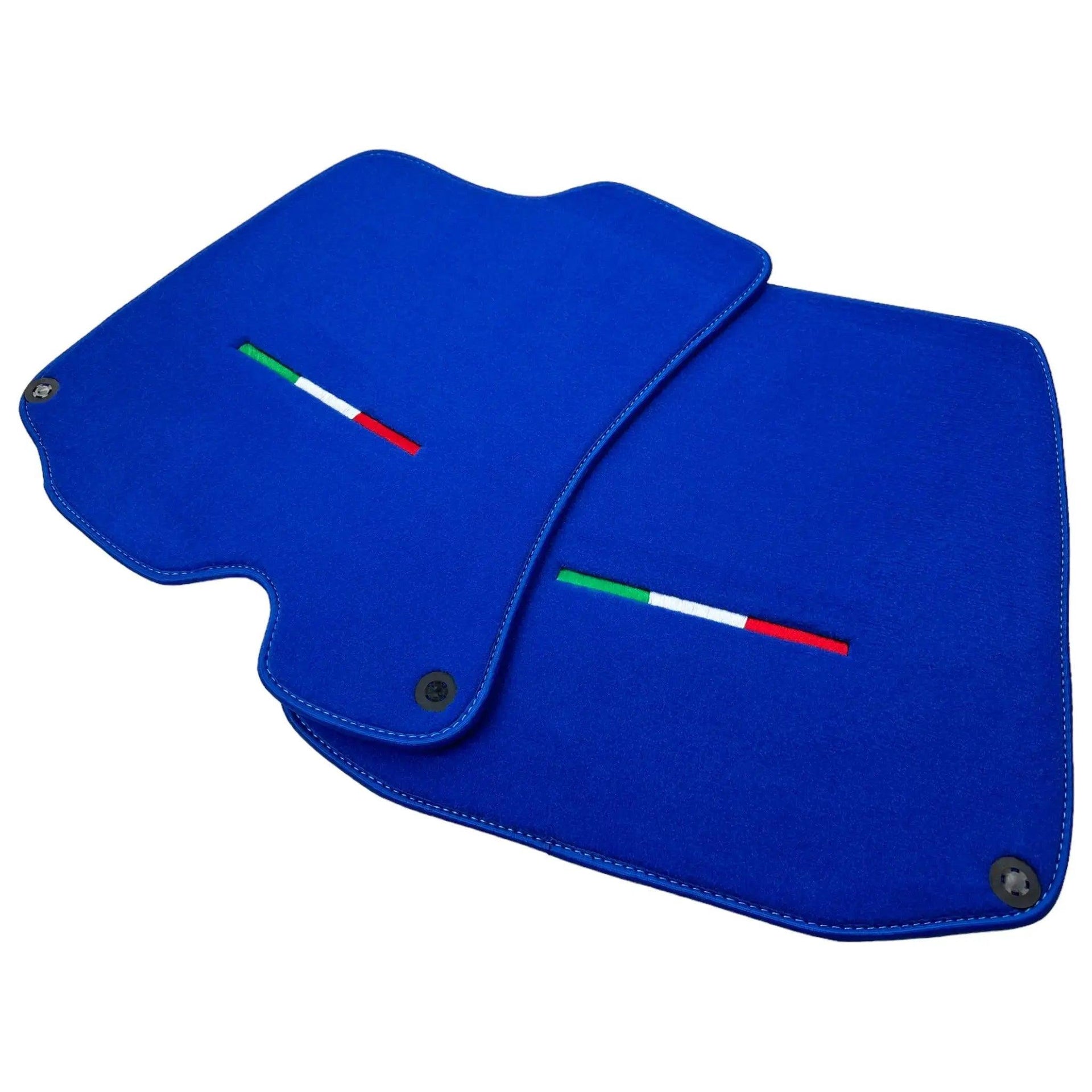 Blue Floor Mats For Ferrari Roma (2021-2024) Italian Edition - AutoWin