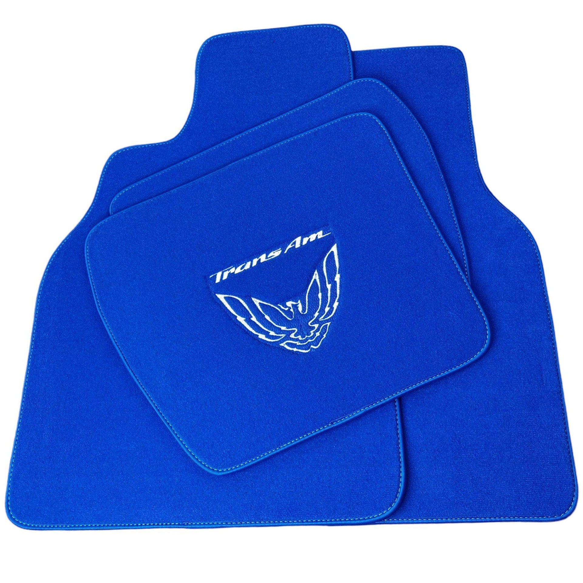 Blue Floor Mats for Pontiac FireBird (1993-2002) with Trans Am Logo - AutoWin