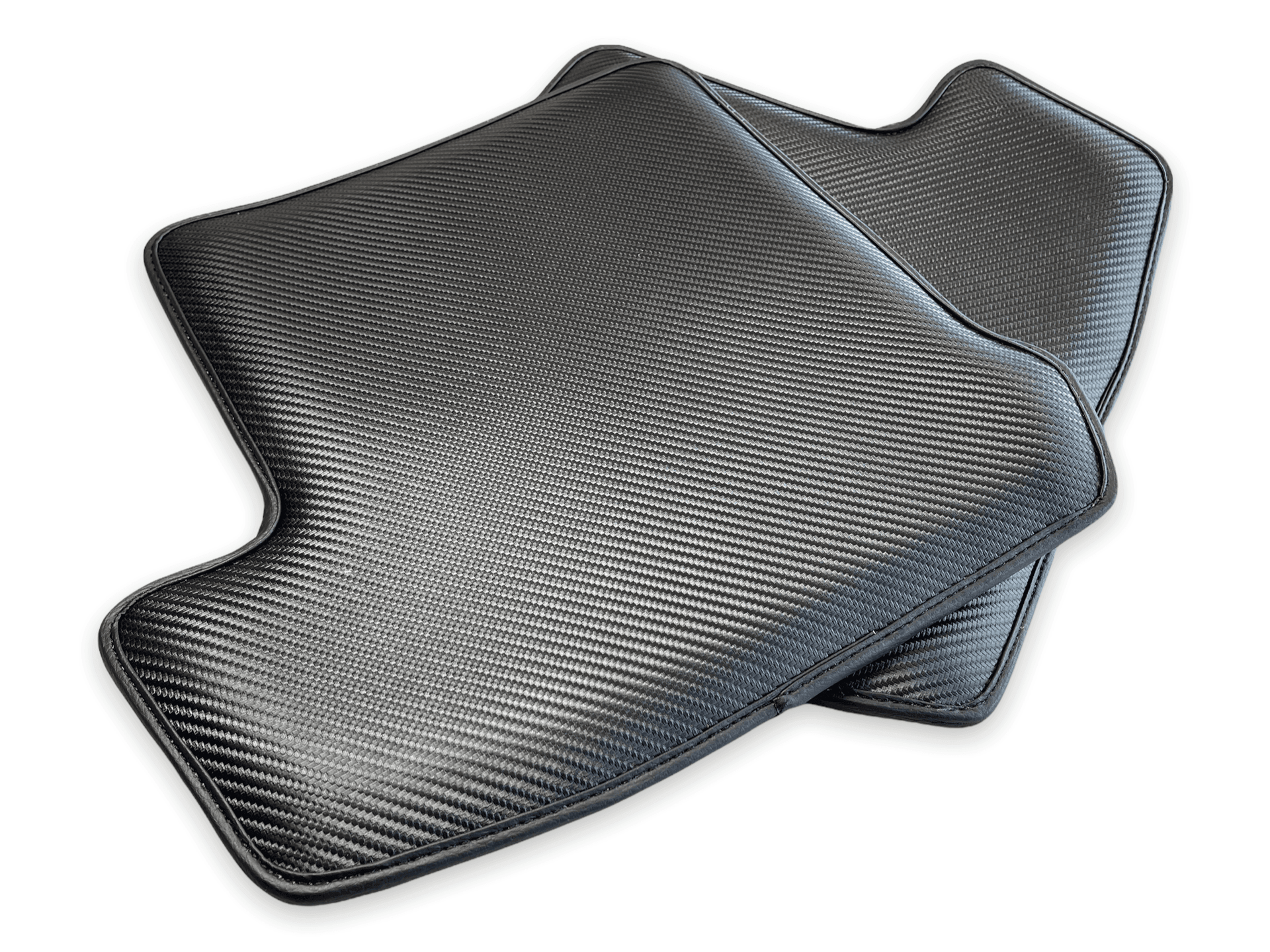 Carbon Fiber Floor Mats for Porsche Cayenne (2010-2018) Green Sewing - AutoWin