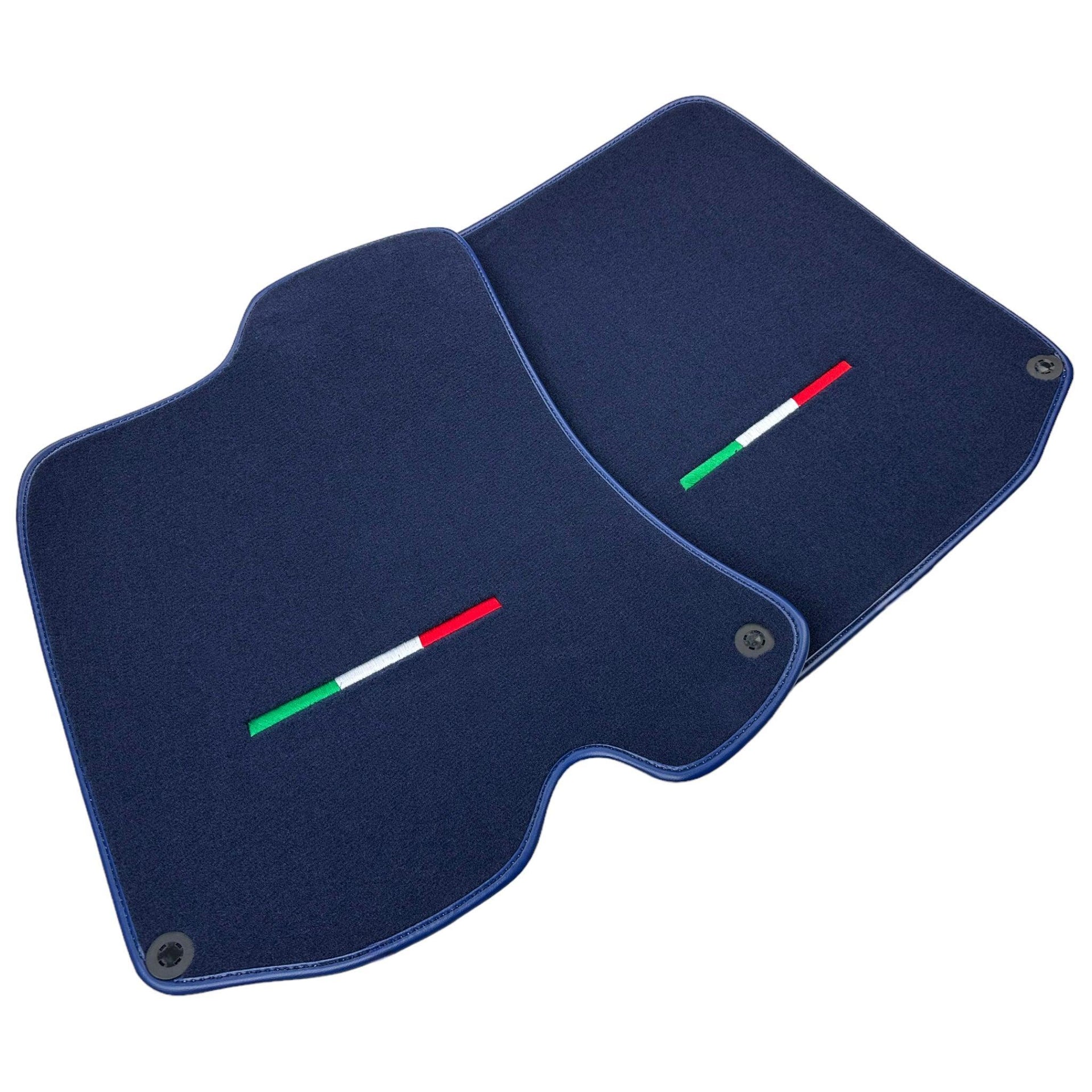 Dark Blue Floor Mats For Ferrari Portofino (2018-2023) Italian Edition - AutoWin
